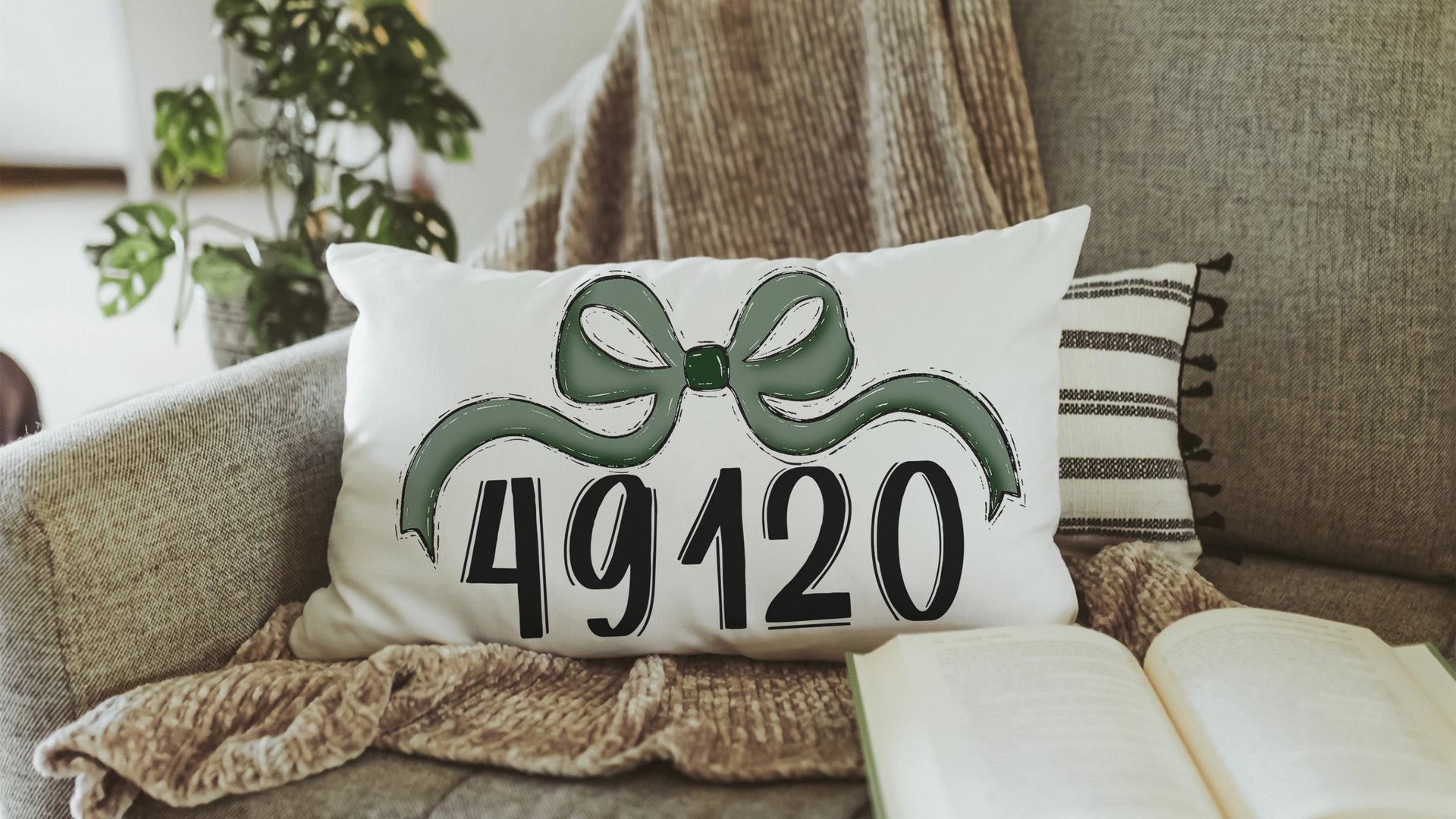 personalized black and white checkered coquette throw pillow for dorm, college gifts for her, custom zip code pillow, college dorm decor for