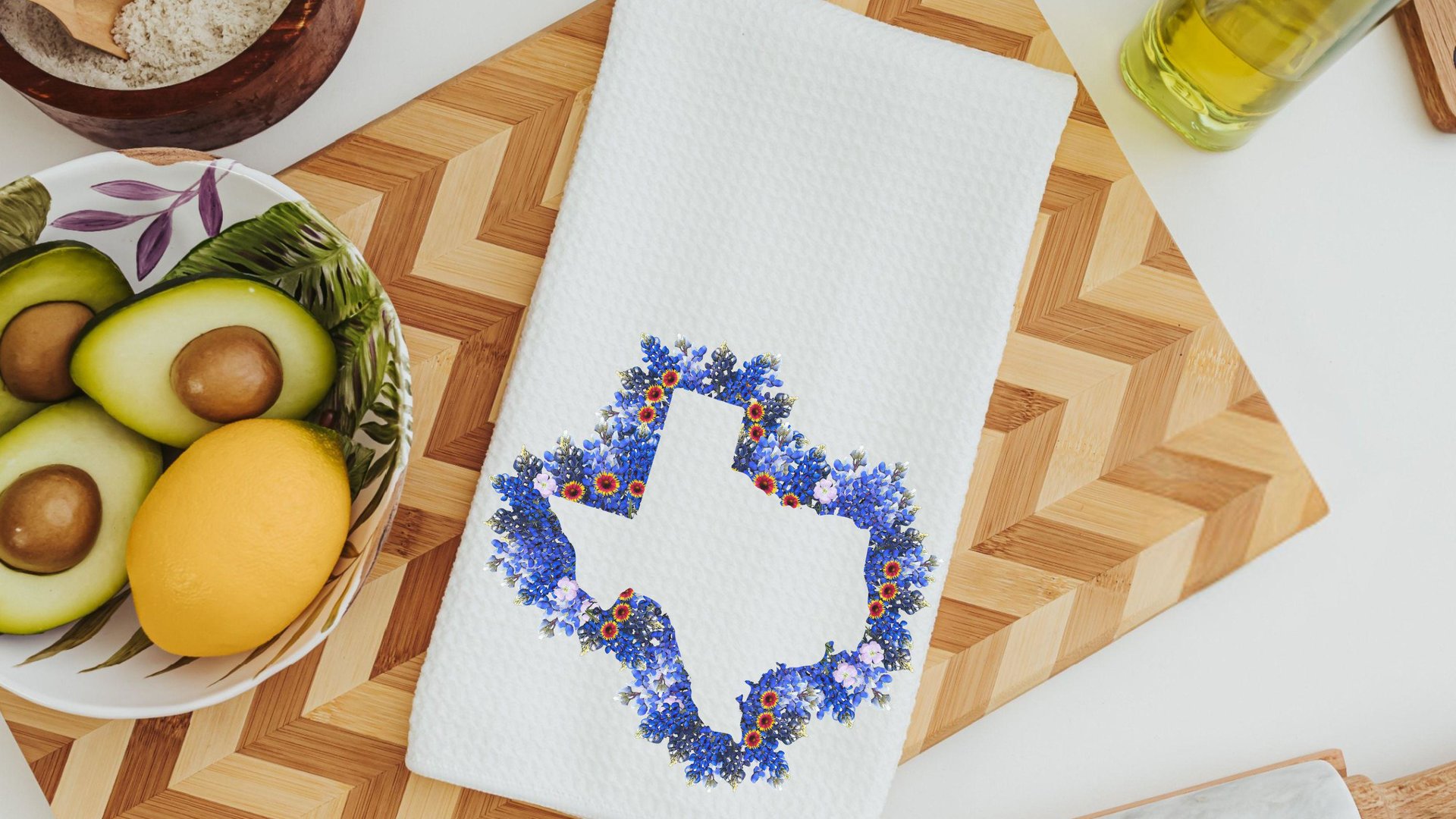 floral Texas throw pillow for sofa, Texas state flower bluebonnet gifts for women, moving to Texas gifts for her, Texas wildflower pillow