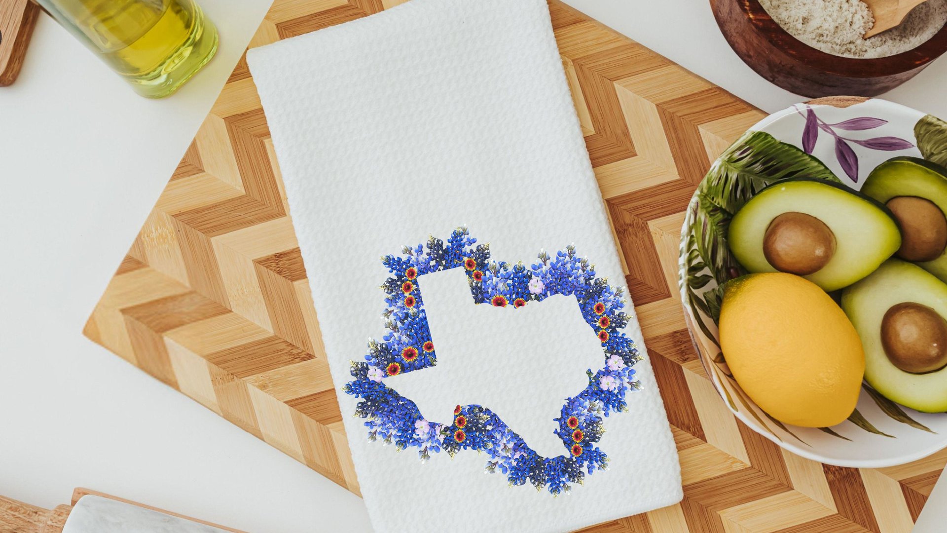 floral Texas throw pillow for sofa, Texas state flower bluebonnet gifts for women, moving to Texas gifts for her, Texas wildflower pillow