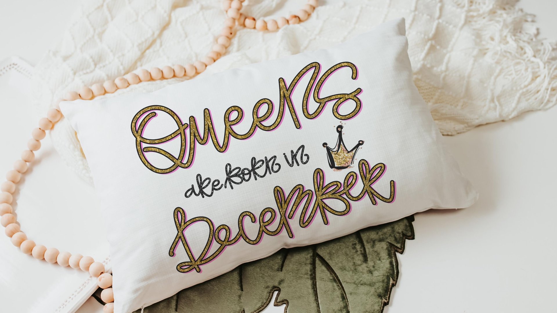 queens are born in December fun throw pillows for bed, cute lumbar pillow for living room, December birthday gifts for women, Sagittarius