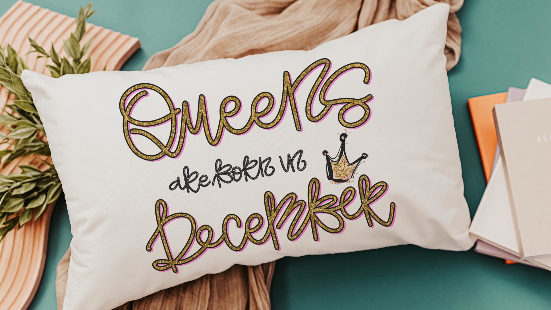 queens are born in December fun throw pillows for bed, cute lumbar pillow for living room, December birthday gifts for women, Sagittarius