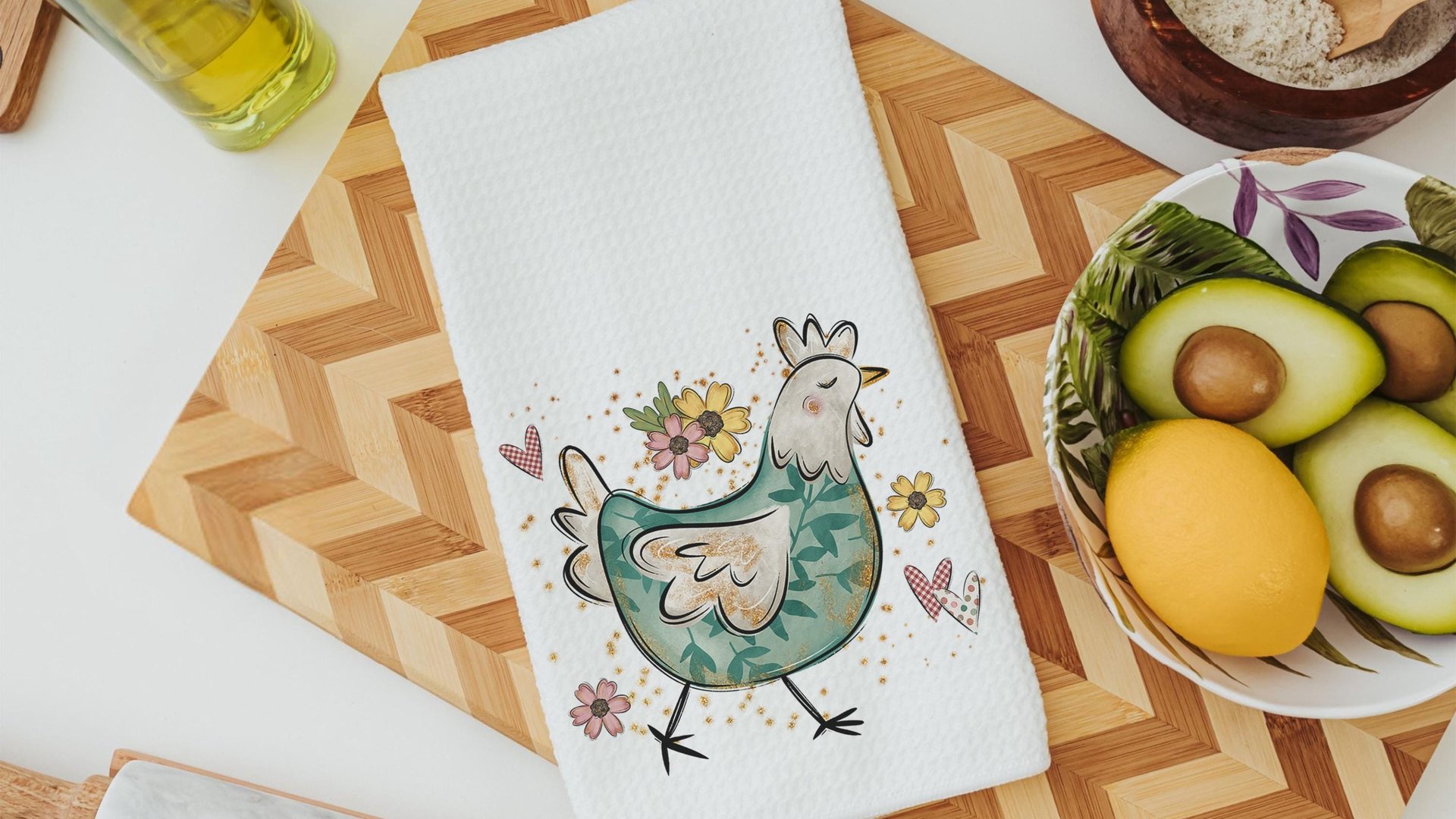 chicken mom floral throw pillow covers 18x18, cute chicken decor kitchen towels for gifts, Spring decor for home, crazy chicken lady gifts