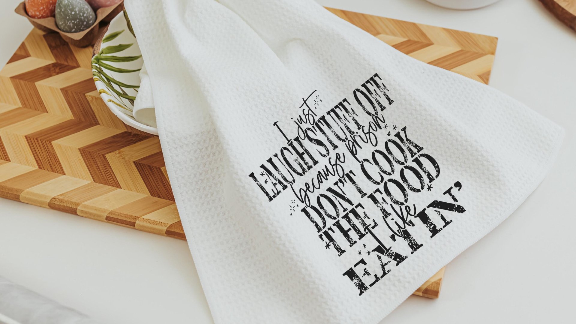 I can't go to prison sarcastic kitchen towels, cooking gifts for women, bestie birthday gifts for her, funny kitchen decor, snarky gifts for