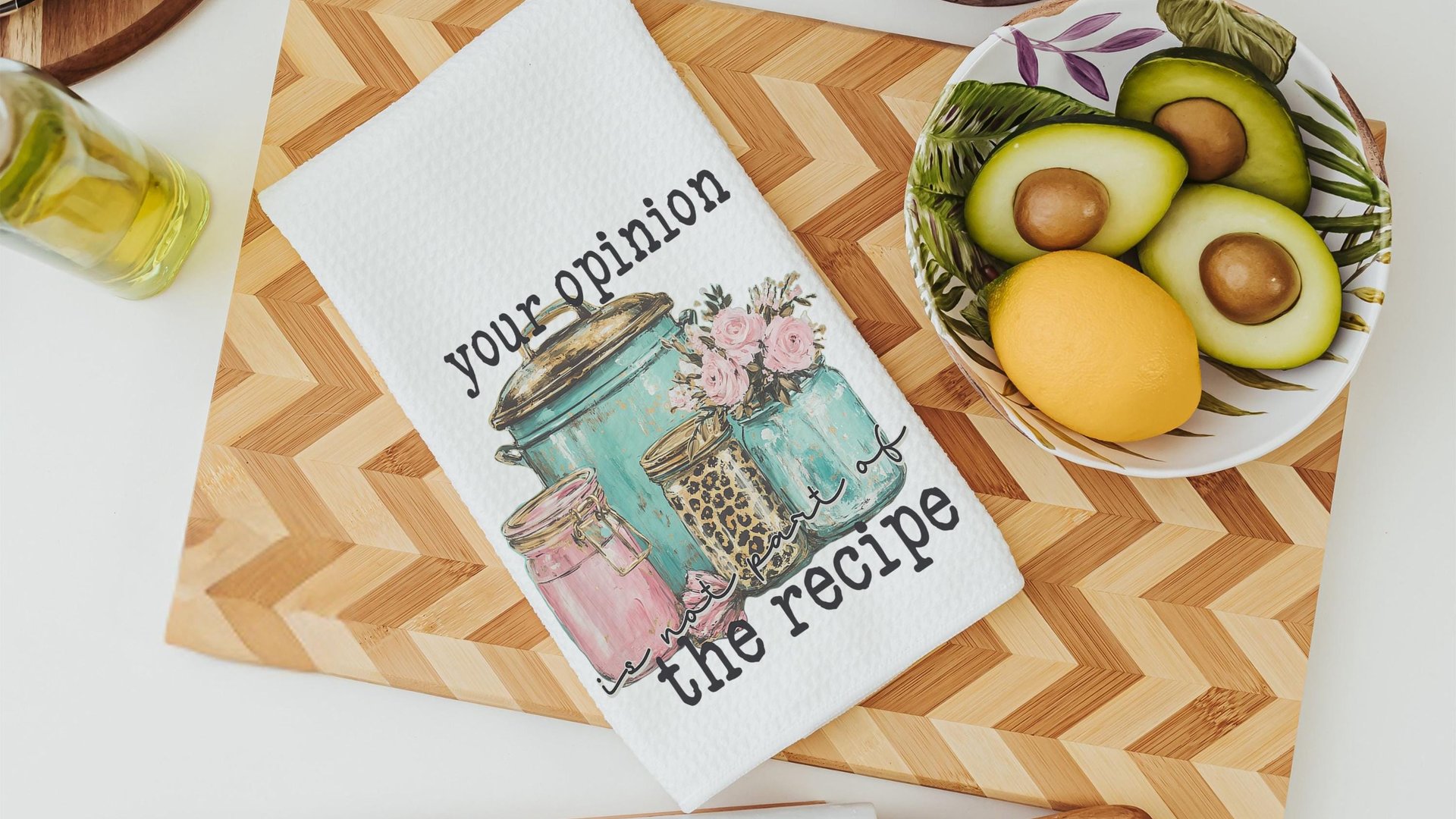 not a chef stir the pot funny kitchen towels for women, your opinion is not in the recipe sassy hand towel, sarcastic gifts for sister, best