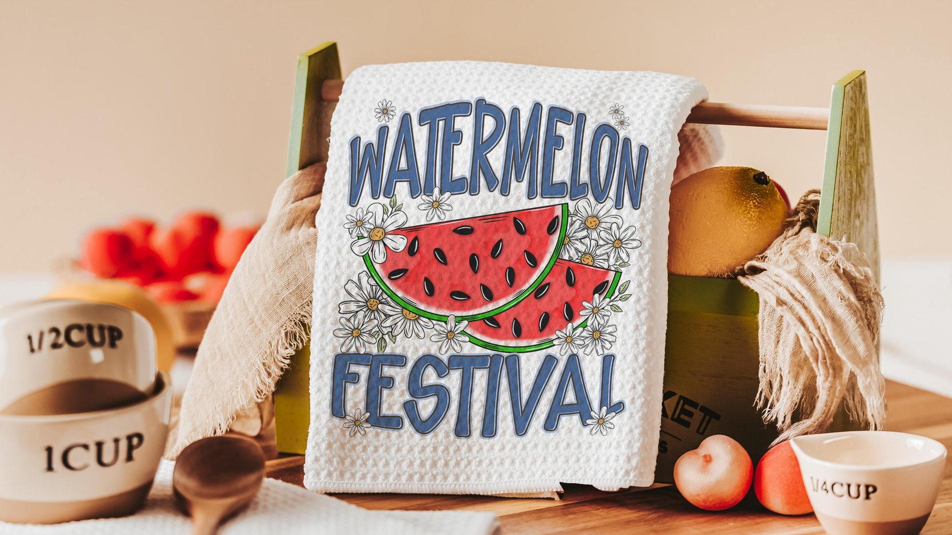 watermelon festival watermelon kitchen towels for summer hand towels for bathroom, fruit kitchen decor, Florida watermelon Florida gifts for