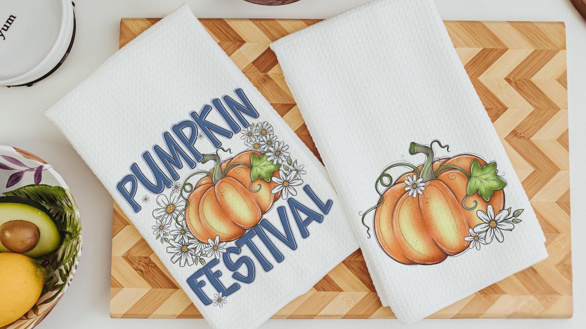 pumpkin festival fall kitchen towel for mom, gardening gifts for women, pumpkin kitchen decor, pumpkin patch autumn hand towels for bathroom