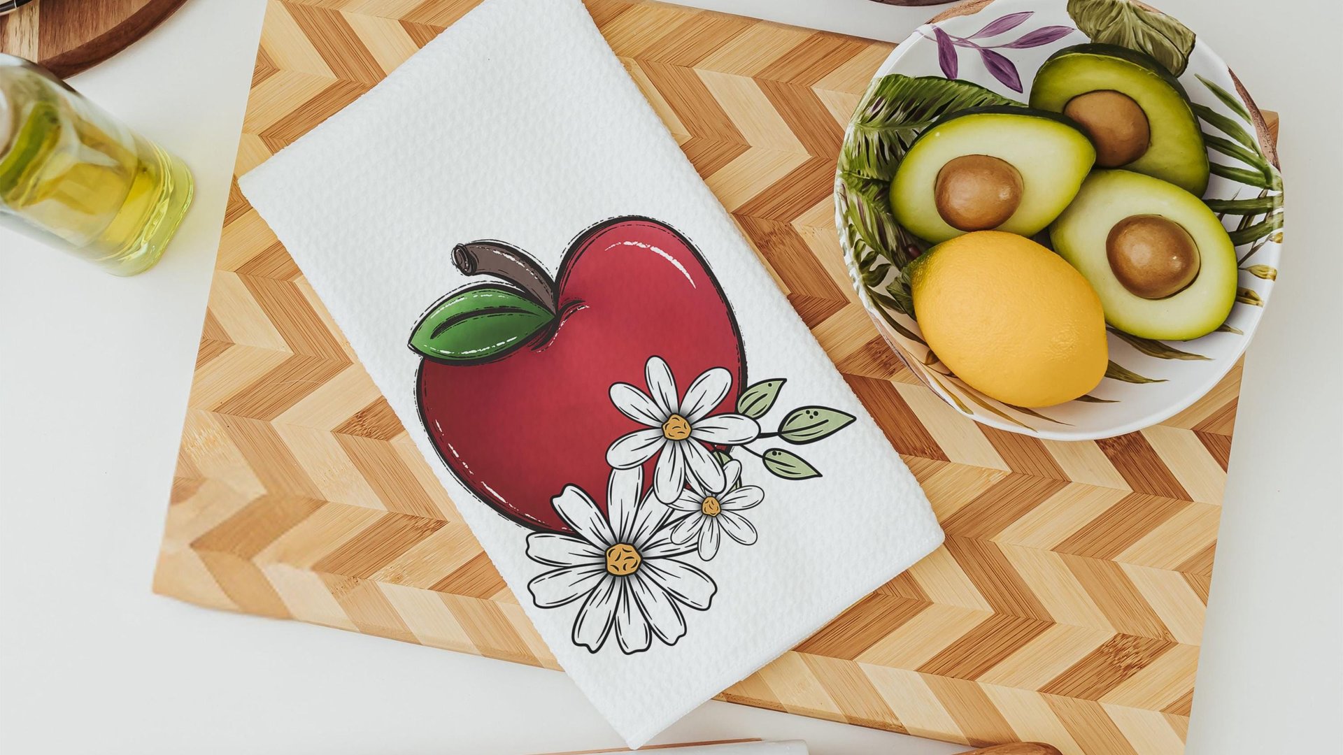 apple festival red apple kitchen towels for mom, apple kitchen decor, cute hand towels guest bath accessories, fall kitchen dish towels