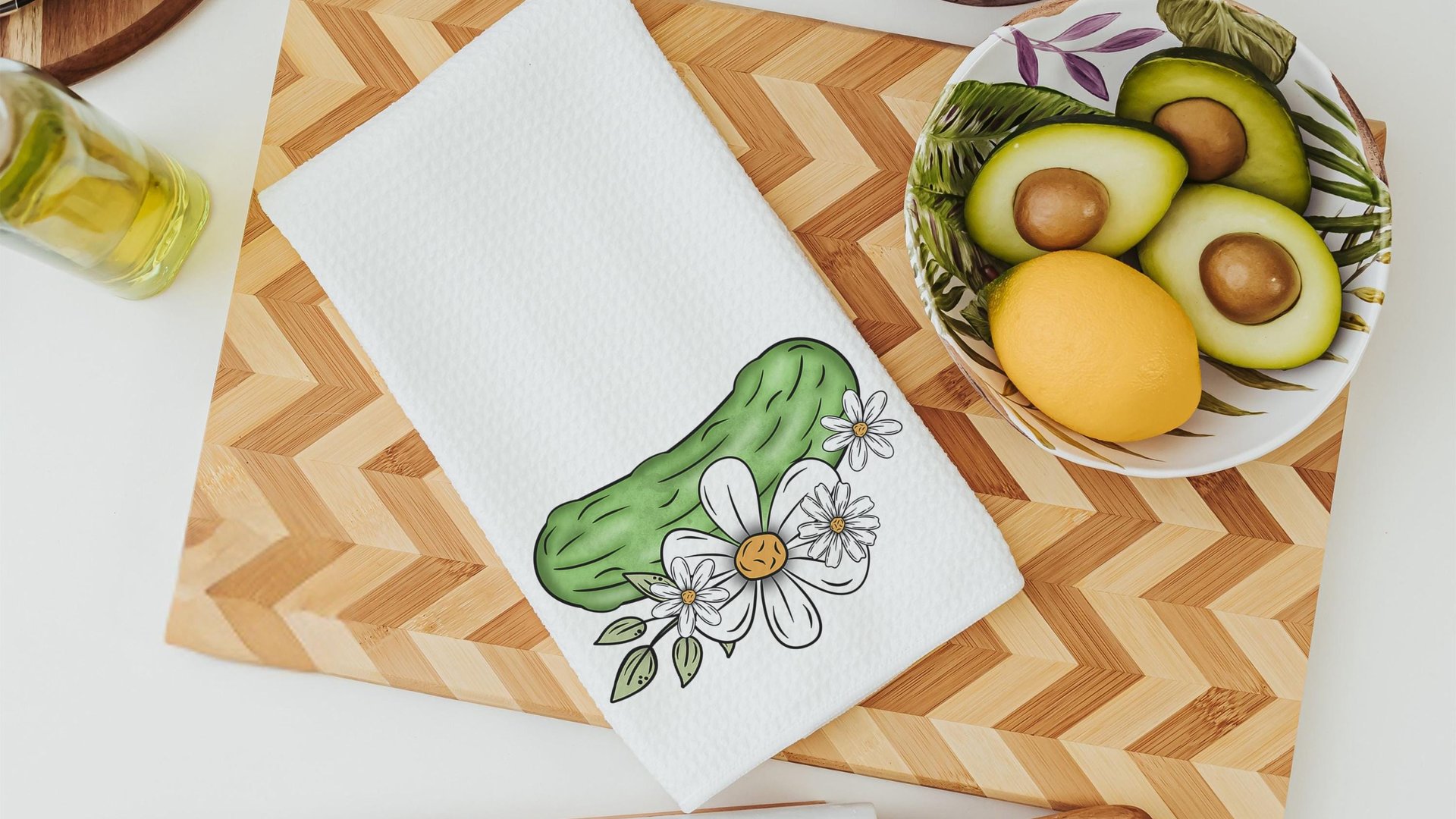 pickle festival pickle kitchen towels for mom, gardening gifts for women, pickle themed gifts, funny kitchen decor, cute hand towels guest