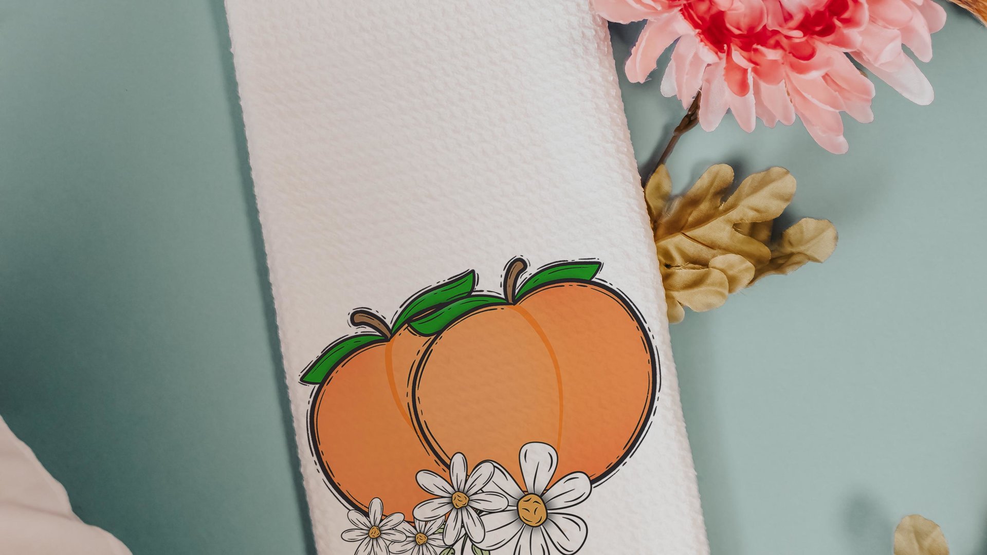 peach festival fruit kitchen towels for summer hand towels for bathroom, sweet as a peach kitchen decor, moving to Georgia gifts, Michigan