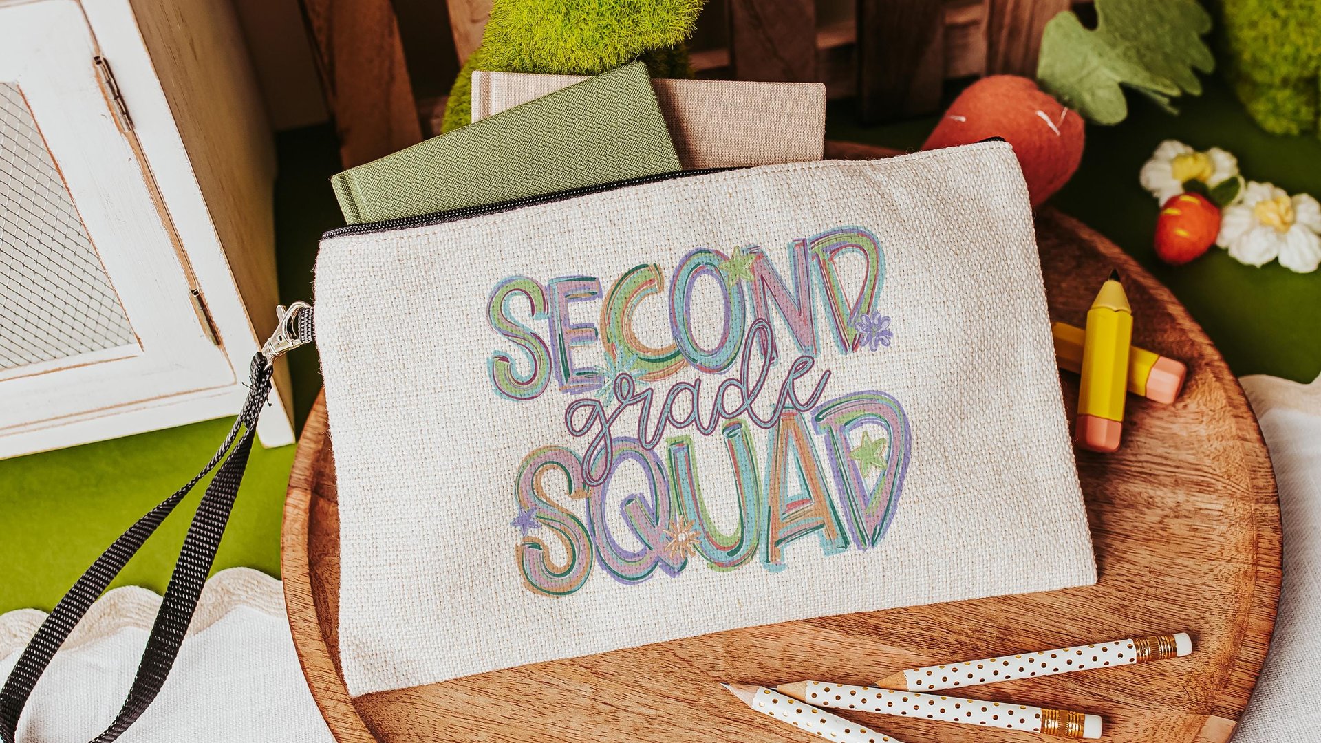 pre k squad pencil pouch with zipper, first day of preschool teacher supplies, preschooler gifts for kids, back to school gifts for girls