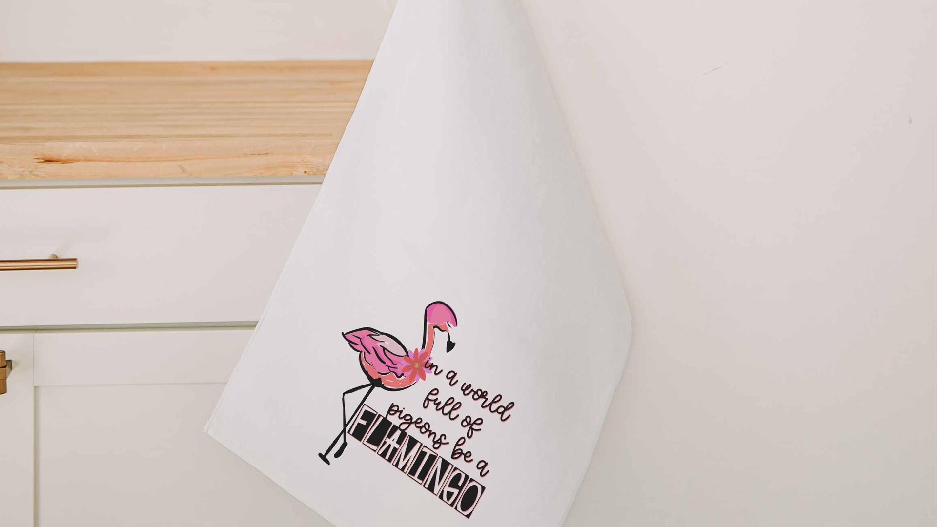 be a flamingo inspirational golf towels with grommet, cute golf bag accessories for women, funny golf gifts for ladies, flamingo gifts for