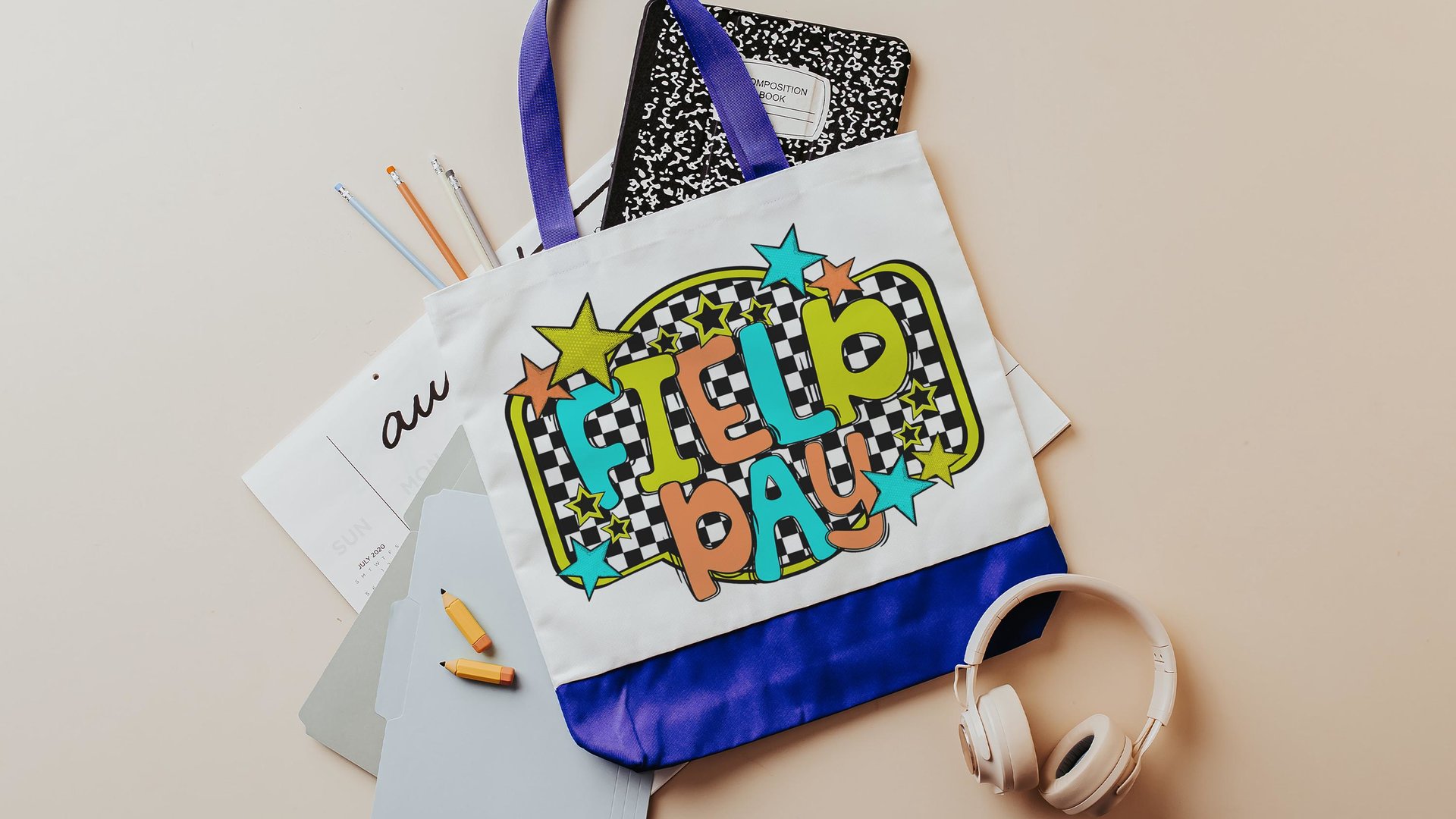 field trip tote bags for teachers, secret Santa gifts for her, field day survival kit bag for school, kindergarten teacher Christmas gifts