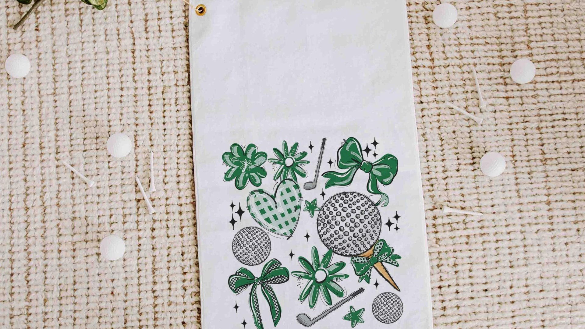 golf coquette golf towels with hook, butter yellow school spirit golf team for women, cute golf gadgets, lady golfer gifts, best golf items