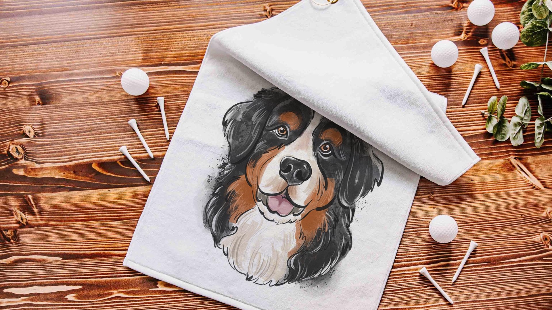 Bernese mountain dog golf towel Christmas gifts for golfers, golf stocking stuffers, golf bag towel dog lover gifts for adults, golfing gear