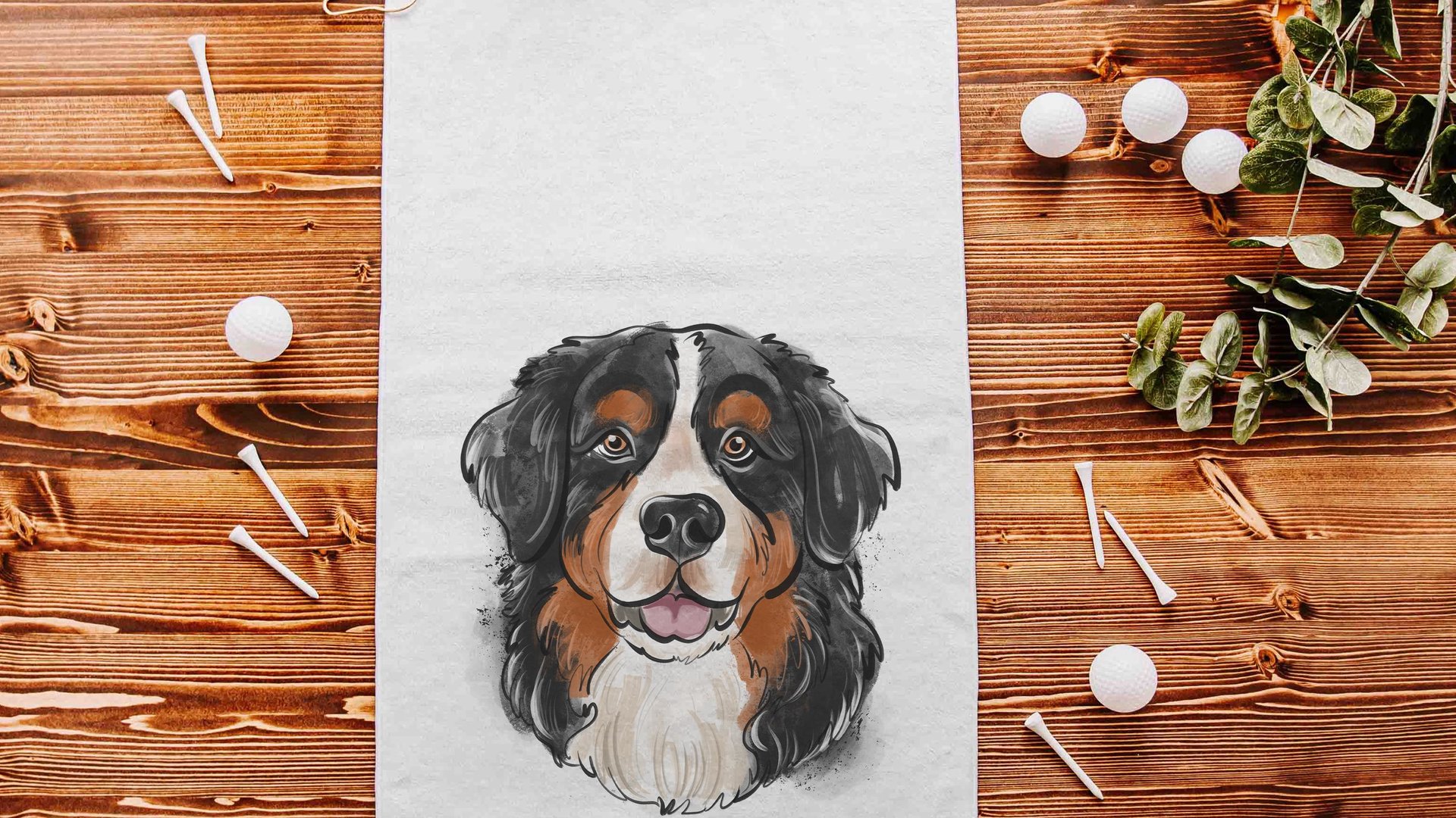 Bernese mountain dog golf towel Christmas gifts for golfers, golf stocking stuffers, golf bag towel dog lover gifts for adults, golfing gear