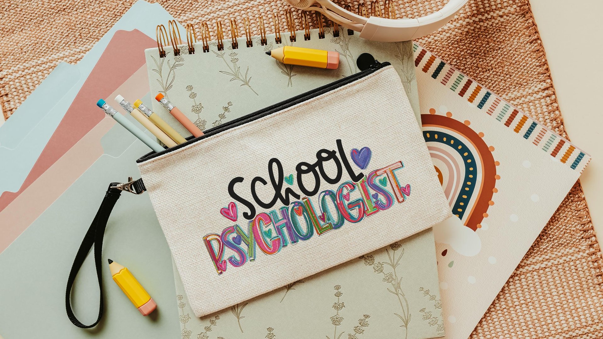 back to school pencil pouch with zipper, preschool teacher gifts for women, first day of school gifts for teachers, pre k school supplies