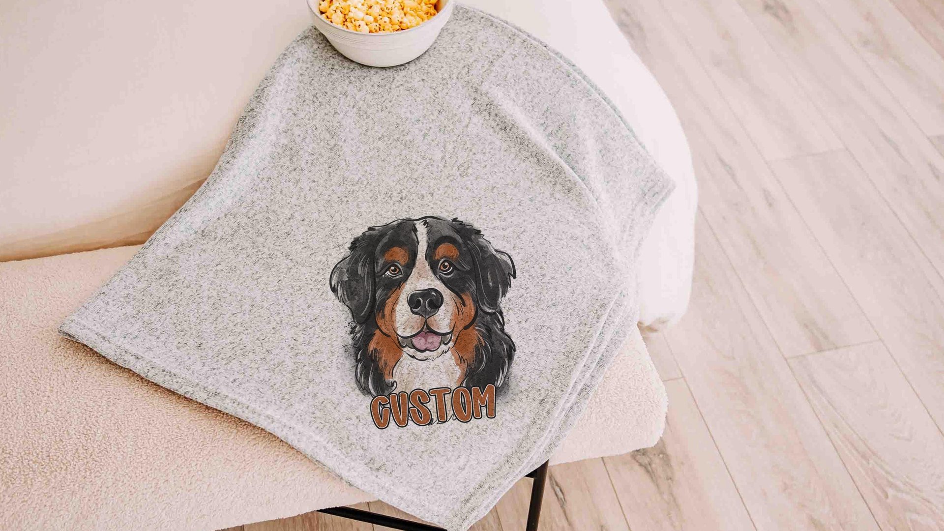 personalized bernese mountain dog blanket for dog lovers, berner mom dog mom gifts for women, bernese mountain dog gifts for her, cozy throw