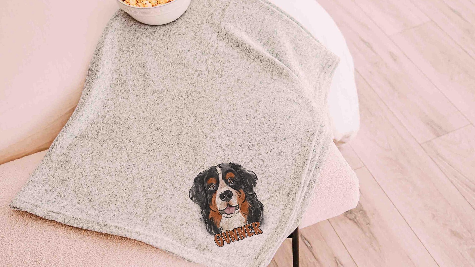 personalized bernese mountain dog blanket for dog lovers, berner mom dog mom gifts for women, bernese mountain dog gifts for her, cozy throw