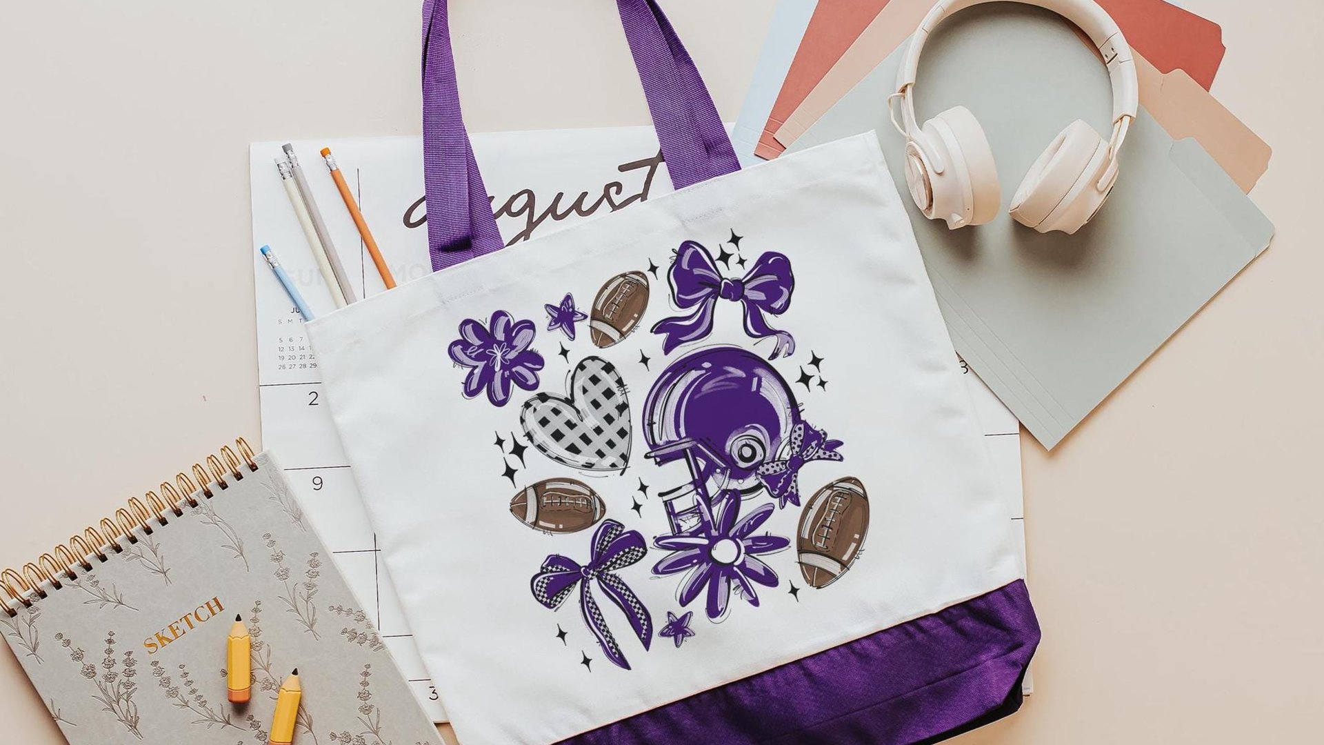 maroon school pride football coquette tote bag for women, school spirit bags, trendy school supplies, game day gear, football mom gift, cute