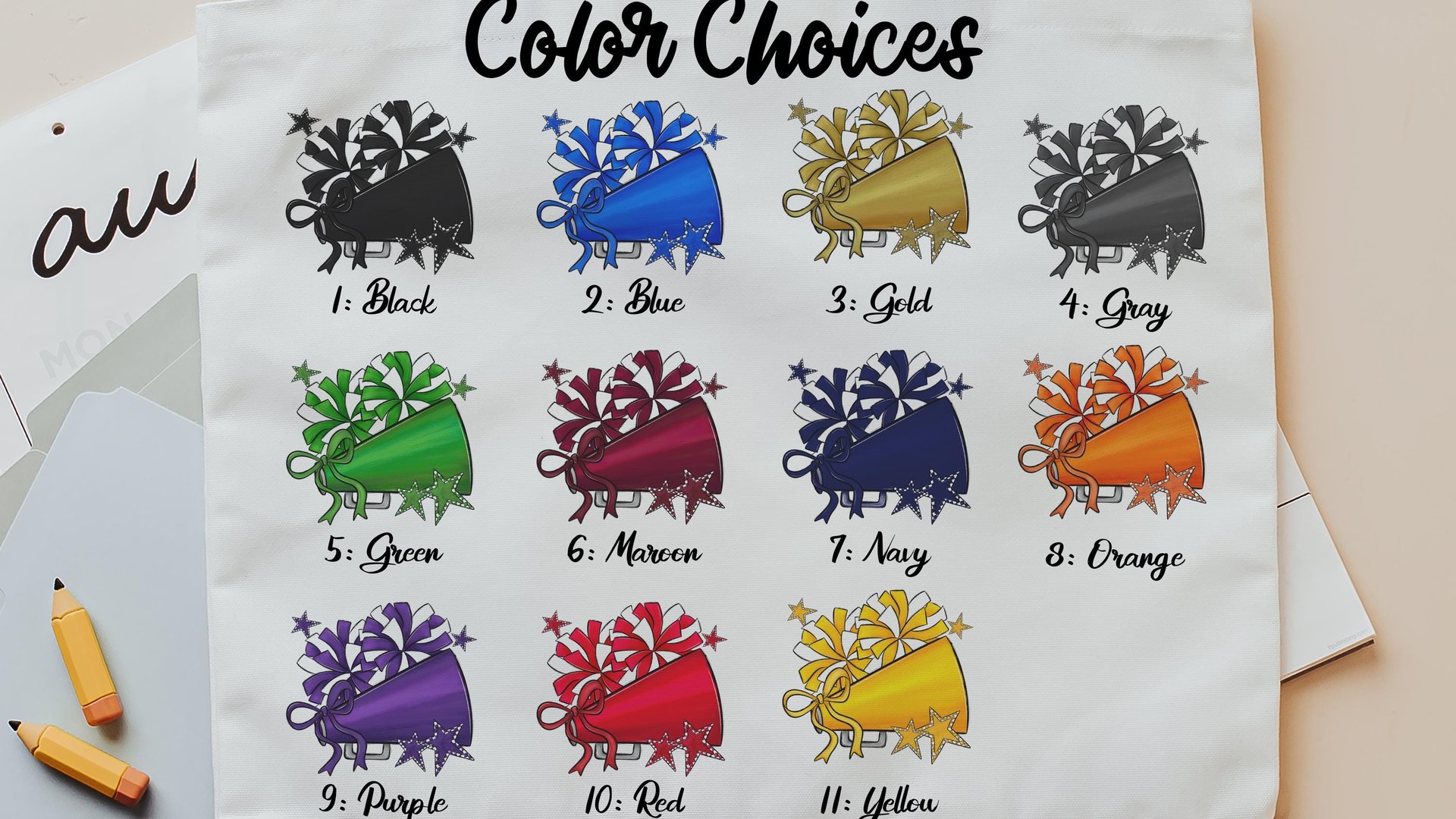 personalized 2026 cheer tote bag with name, blue school spirit cheer squad gifts, travel cheer bag for girls, cheerleader gifts from coach