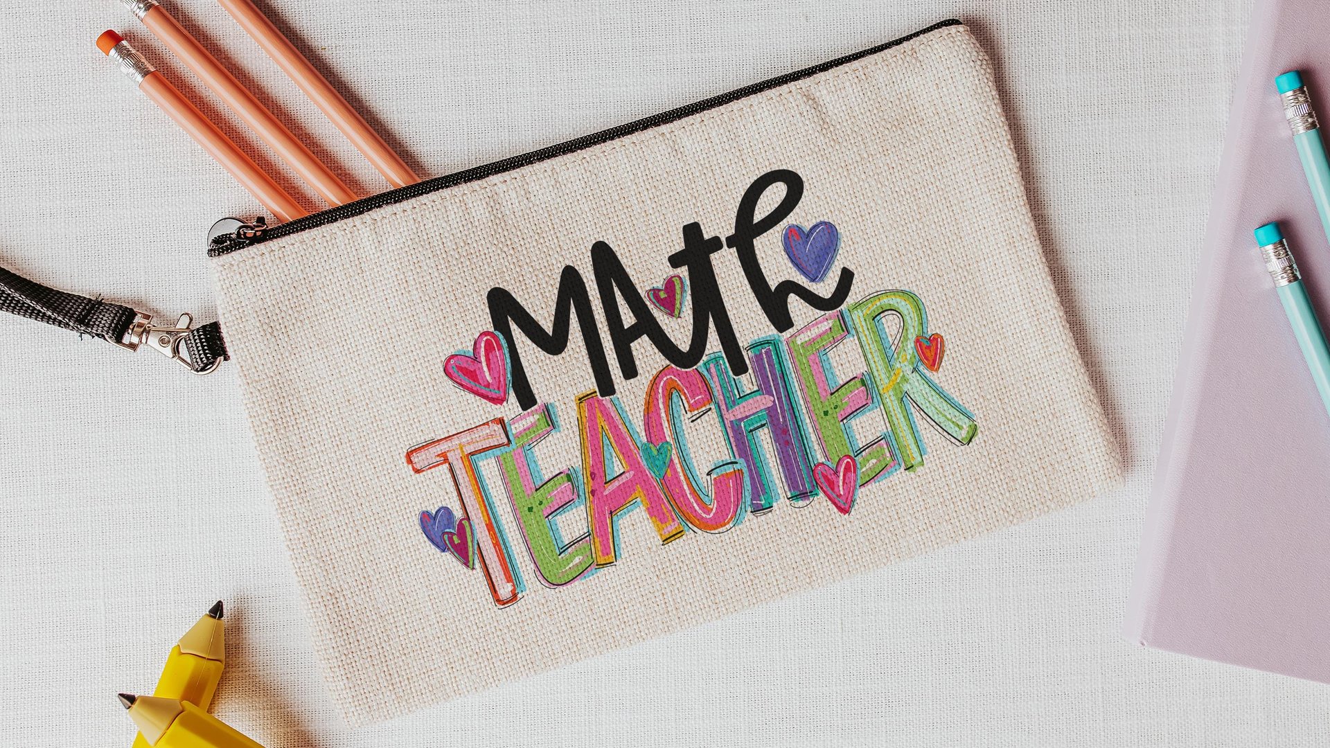 back to school pencil pouch with zipper, preschool teacher gifts for women, first day of school gifts for teachers, pre k school supplies