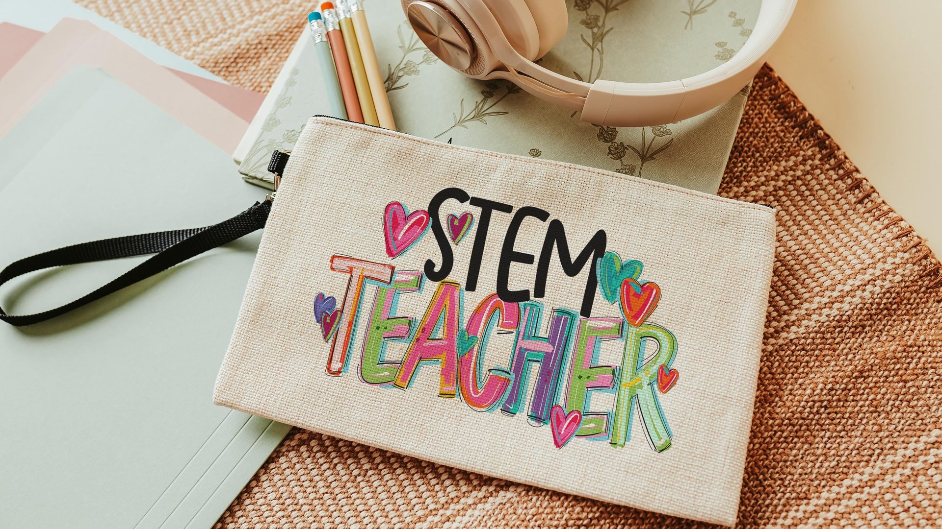 back to school pencil pouch with zipper, preschool teacher gifts for women, first day of school gifts for teachers, pre k school supplies