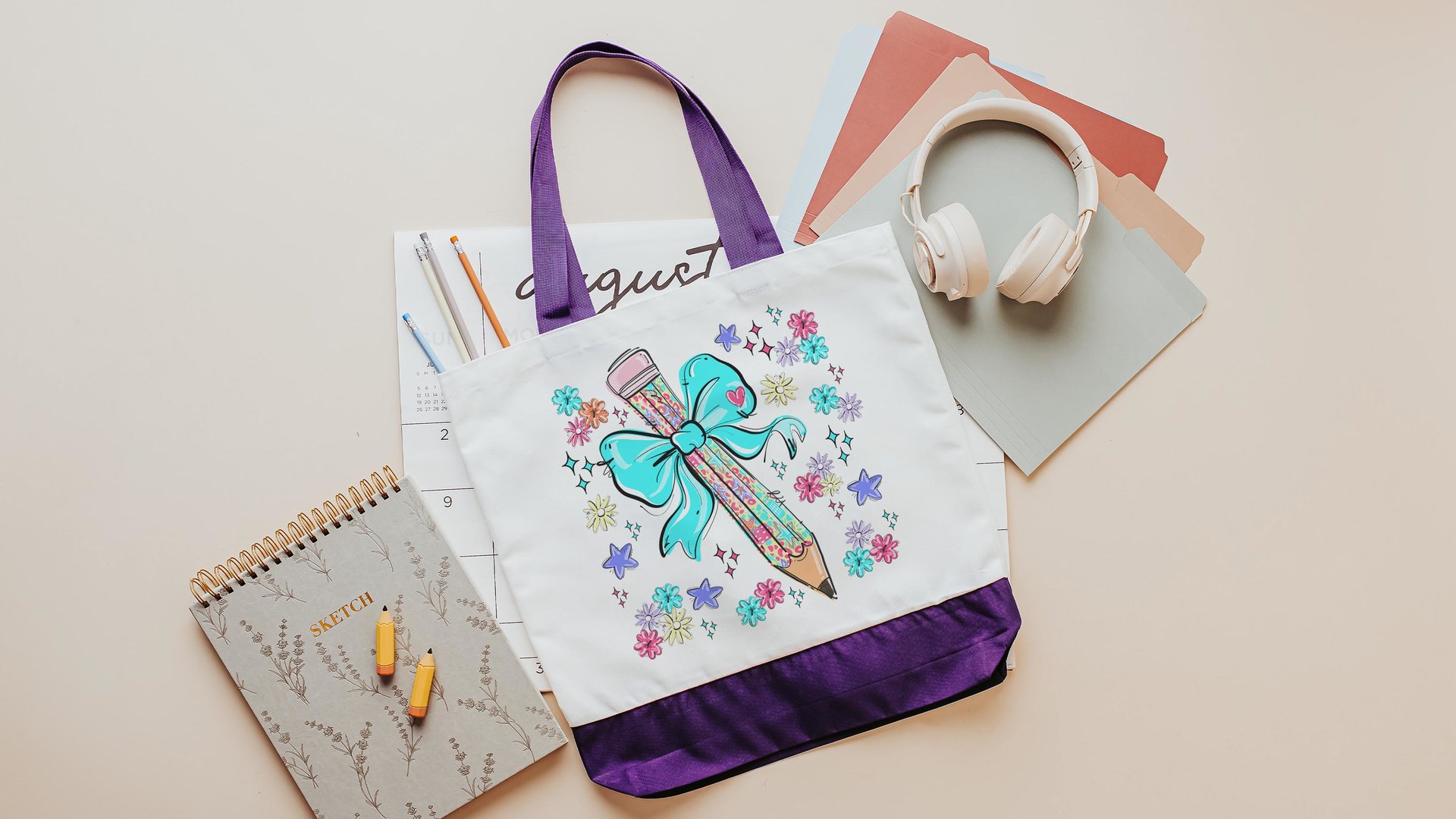 colorful leopard print teacher tote bag for books, cute teacher gifts for coworkers, pencil coquette tote bag for teachers, kindergarten