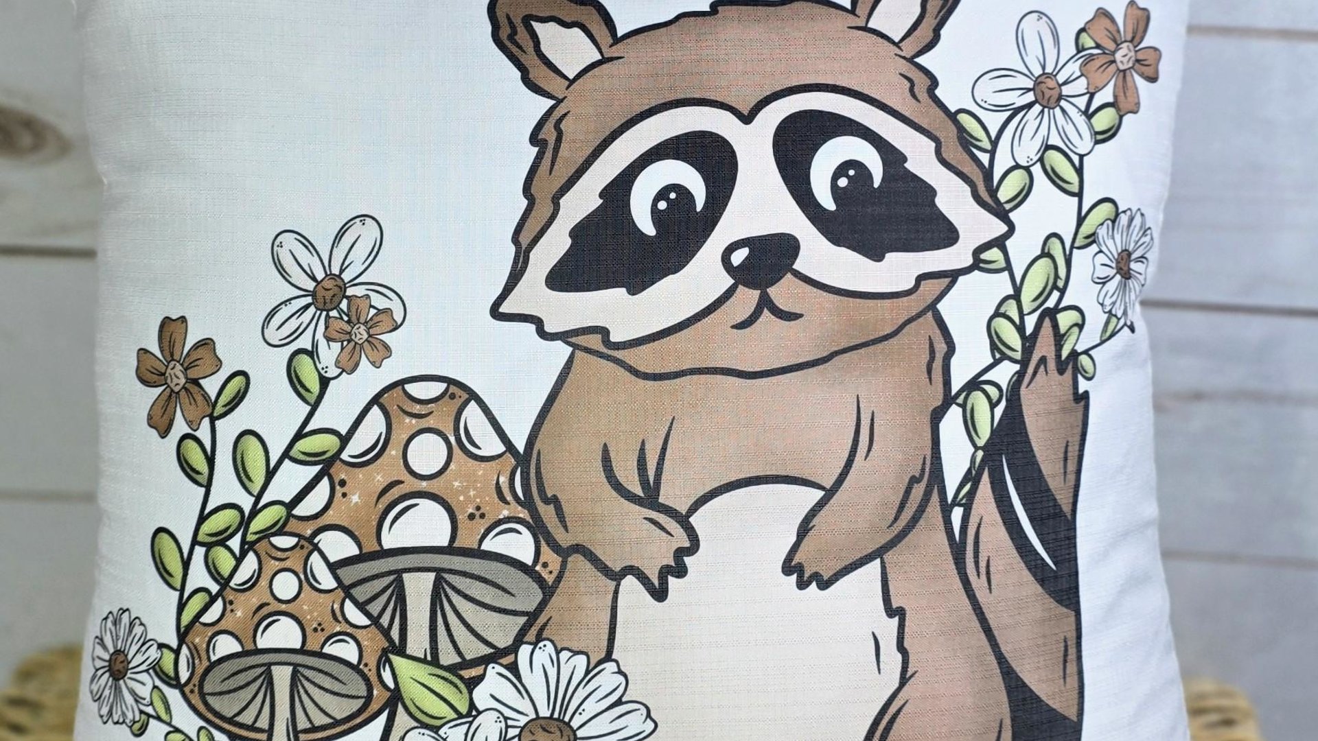 my flabbers have been gasted funny throw pillows for couch, cute but feral raccoon gift for women, college dorm decor for girls, snarky