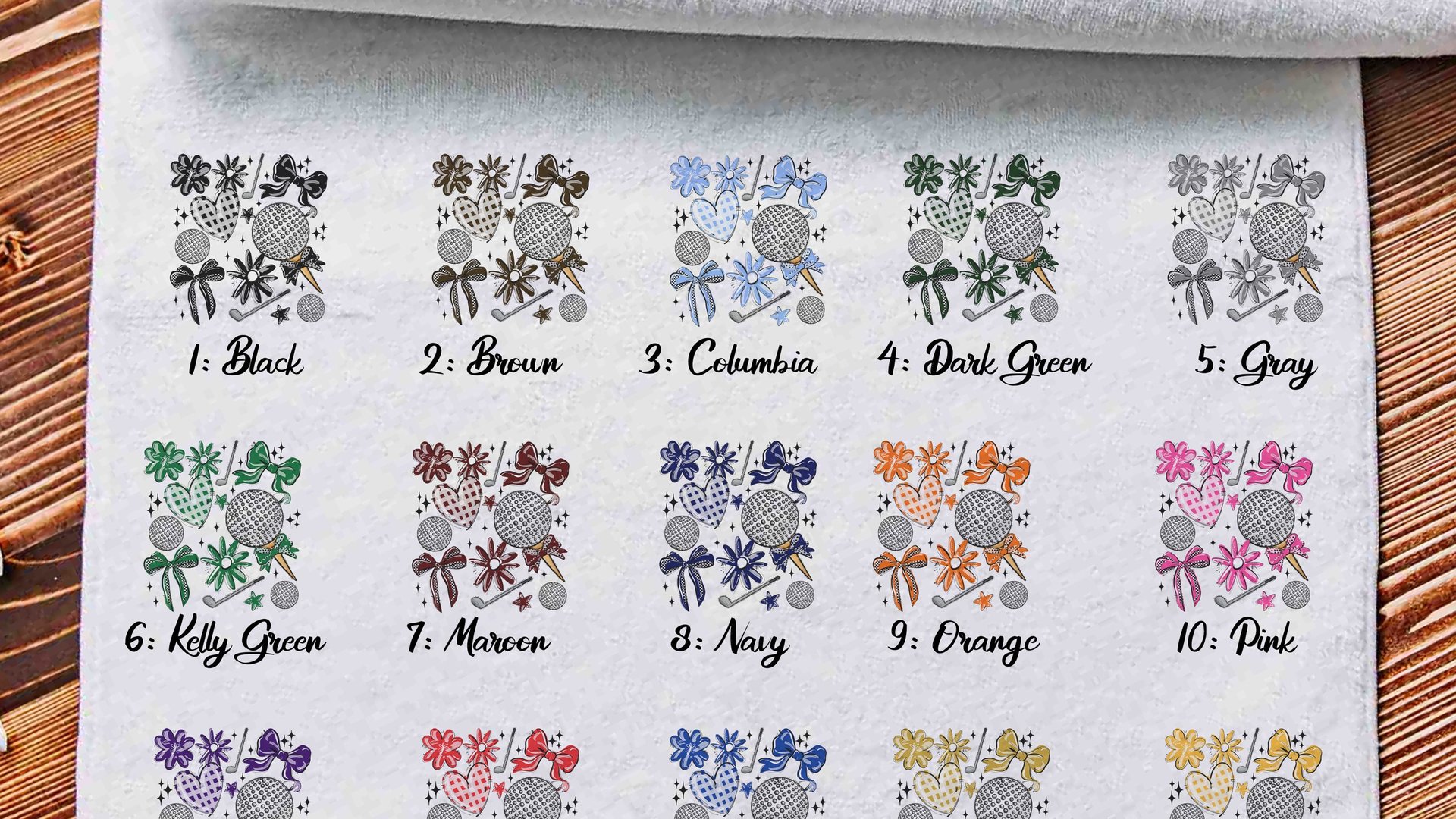 golf coquette golf towels with hook, butter yellow school spirit golf team for women, cute golf gadgets, lady golfer gifts, best golf items