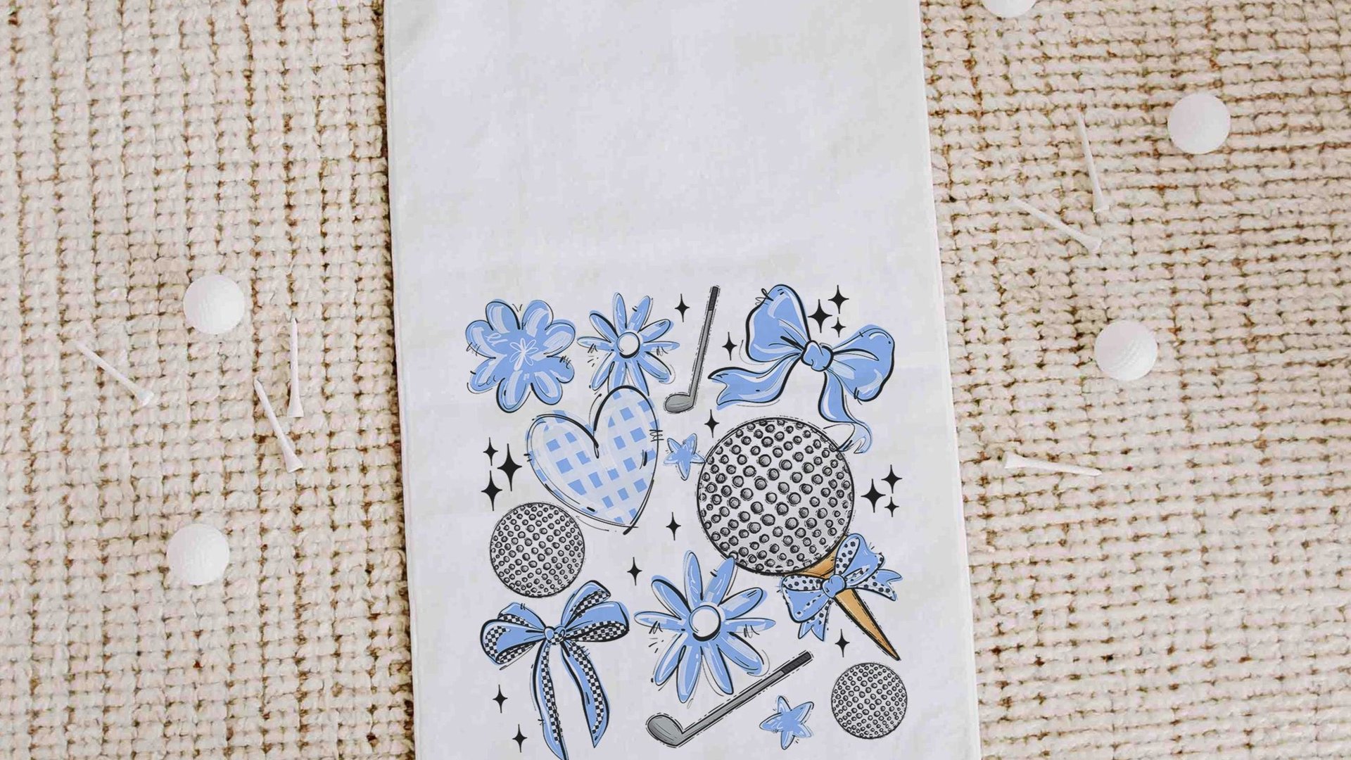 golf coquette golf towels with hook, butter yellow school spirit golf team for women, cute golf gadgets, lady golfer gifts, best golf items