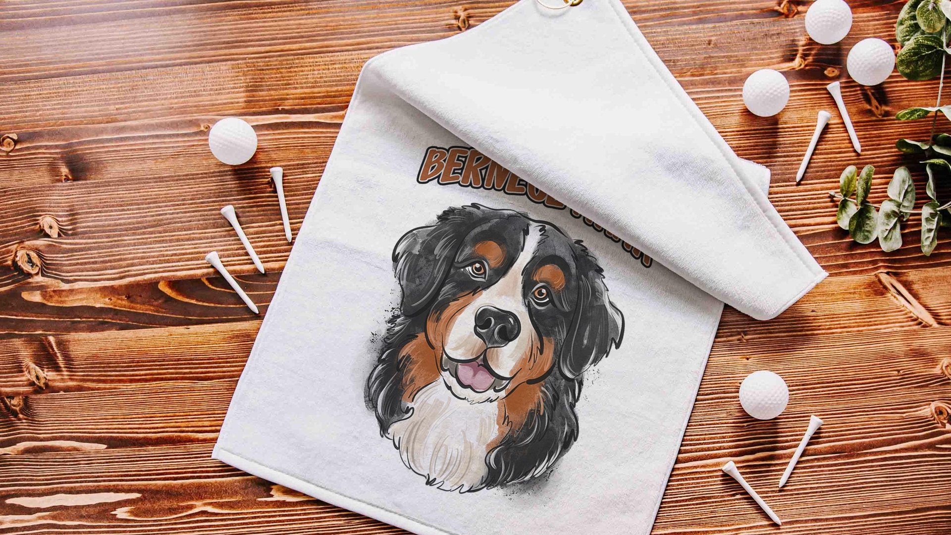 Bernese mama golf towel dog gifts for women, Bernese mountain dog Christmas gifts for golfers, golf stocking stuffers, golf mom golfing gear