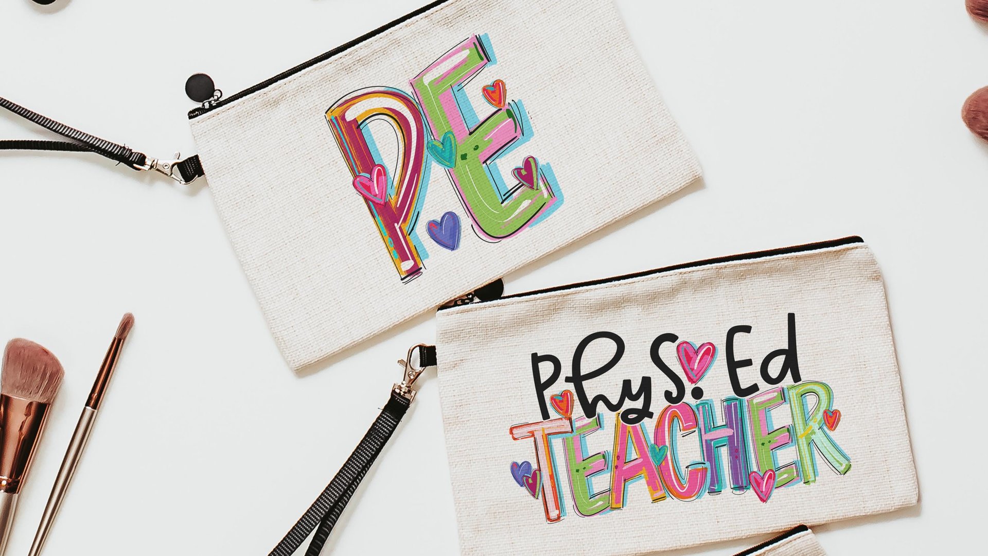 math teacher pencil pouch with zipper, STEM teacher back to school gifts for coworkers, science teacher gifts for women, school supplies