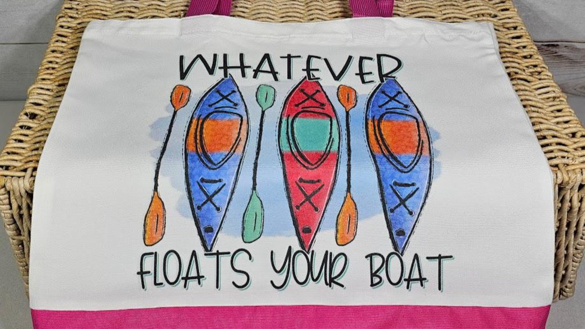 whatever floats your boat beach tote bag for vacation, kayak girl kayak gifts, reusable shopping bag, lake life gifts, lake bachelorette
