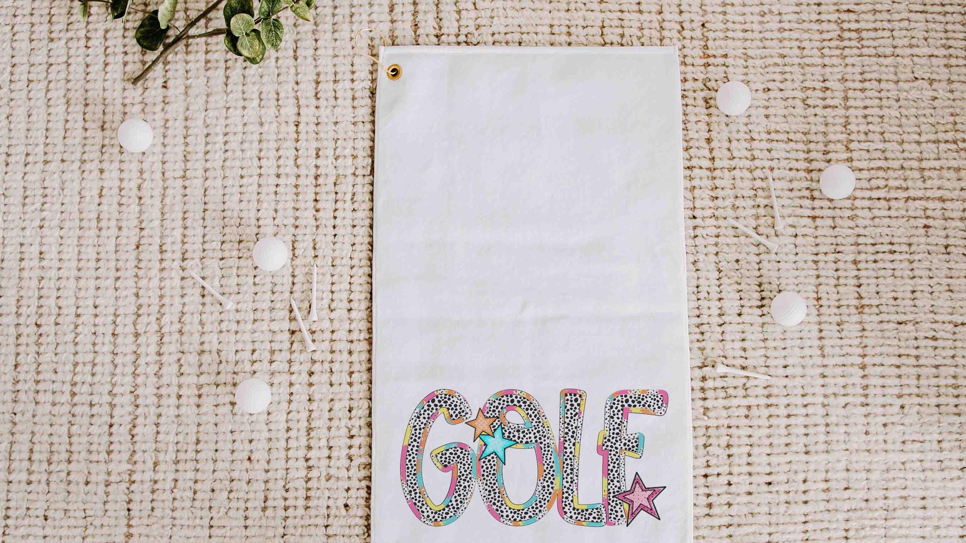 colorful golf towels for women, golf mom gifts, golf bag towel, trendy golf Christmas gifts for golfers, cute golf stocking stuffers for her
