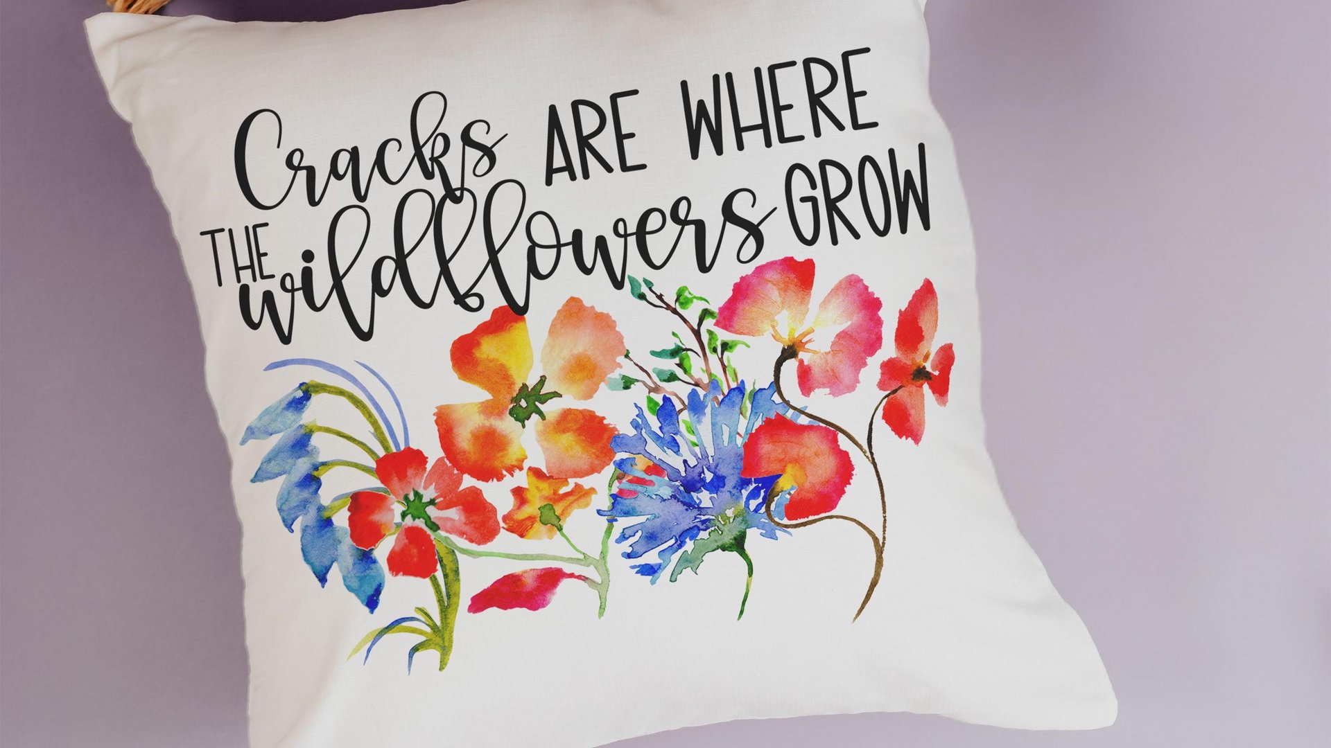 where the wildflowers grow lumbar throw pillows for couch red poppy decorative pillows for girls, cute housewarming gifts for daughter, blue