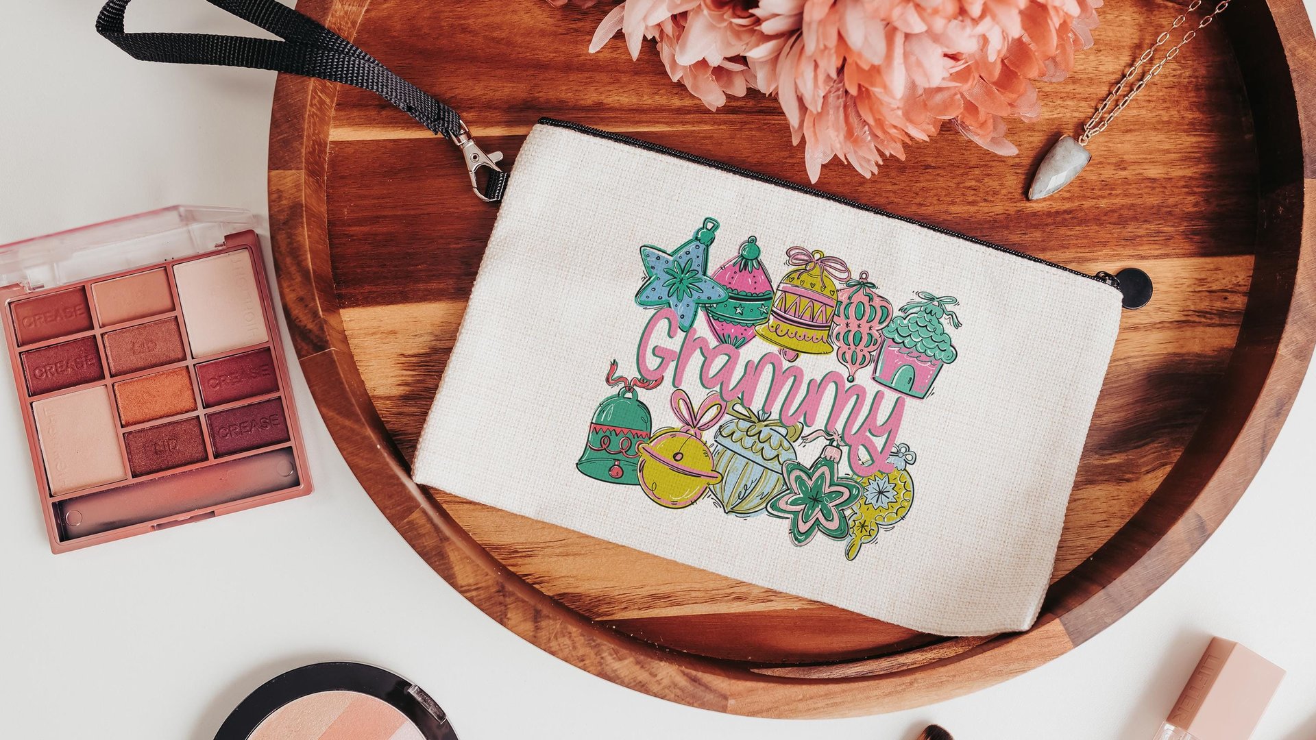 cute grammy tote bag for gift, grammy Christmas gifts for mother in law, whimsical Christmas tote bags for holding gifts, grammy to be gifts