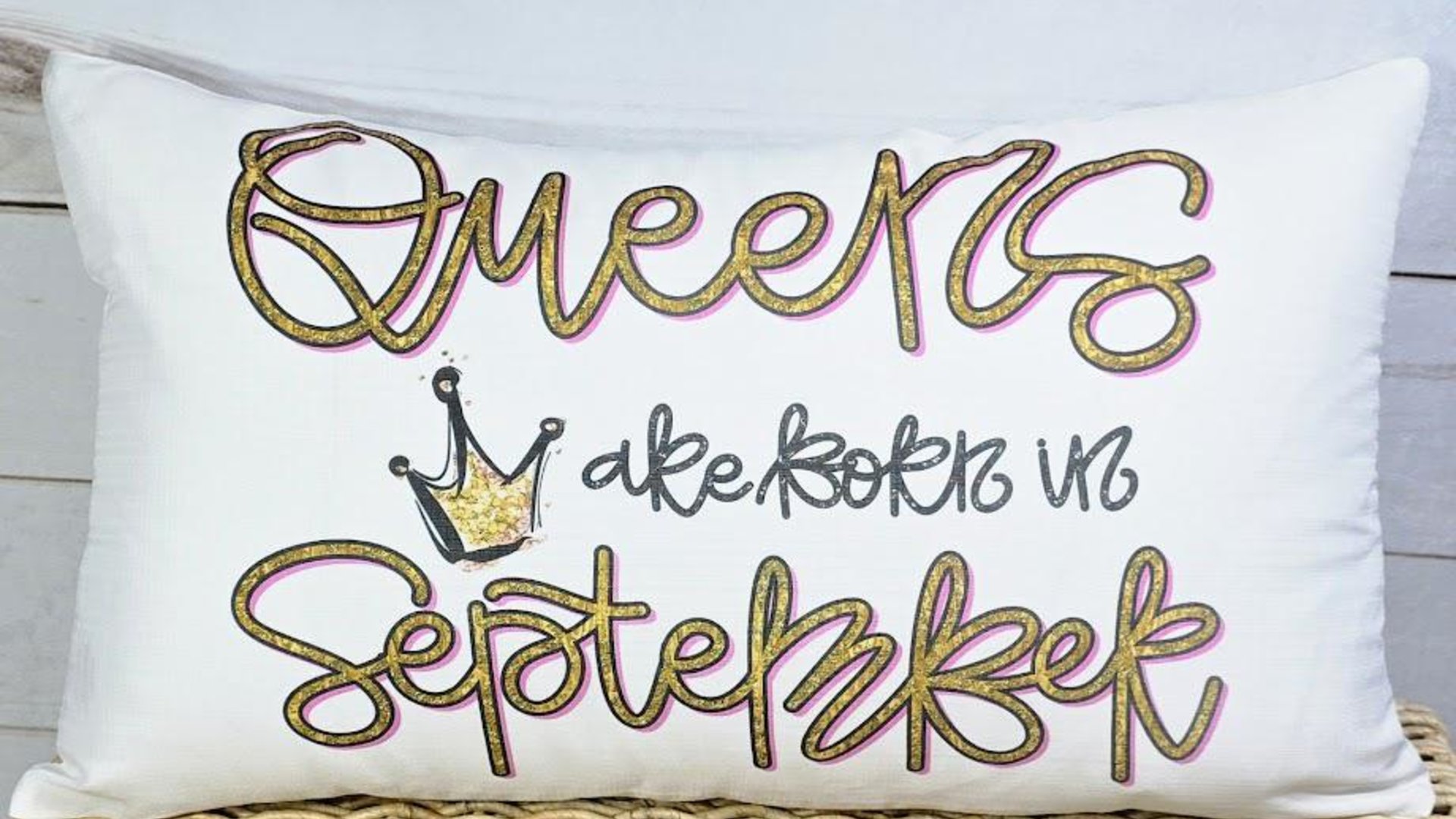 queens are born in March sassy throw pillows for bed, fun lumbar pillow cover 12x20, March birthday gifts for girls, college gifts for best