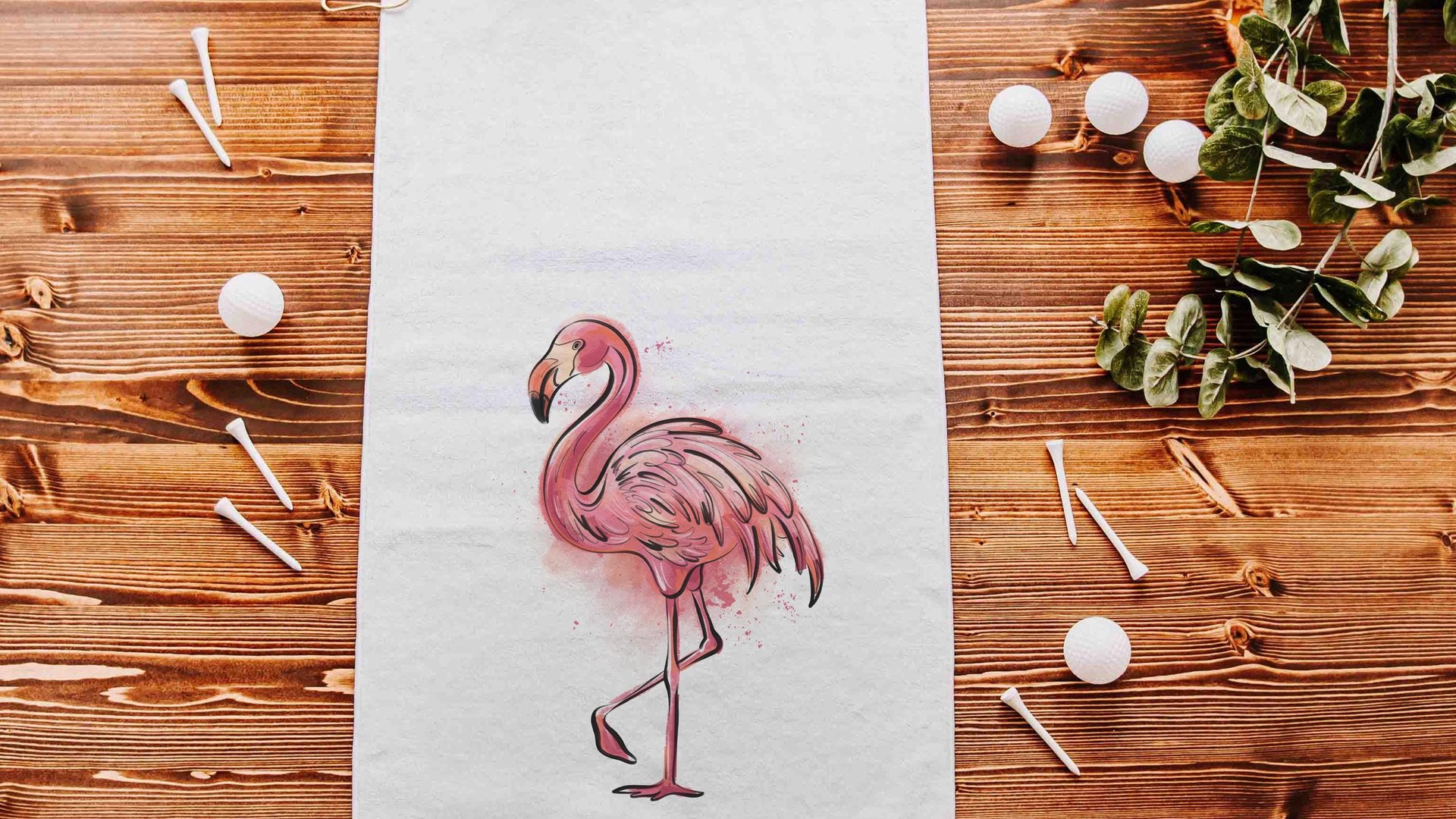 flamingo golf towel for women, beachy golf girls trip gifts for friends, golfing gear, summer golf gifts for ladies, cute golf accessories