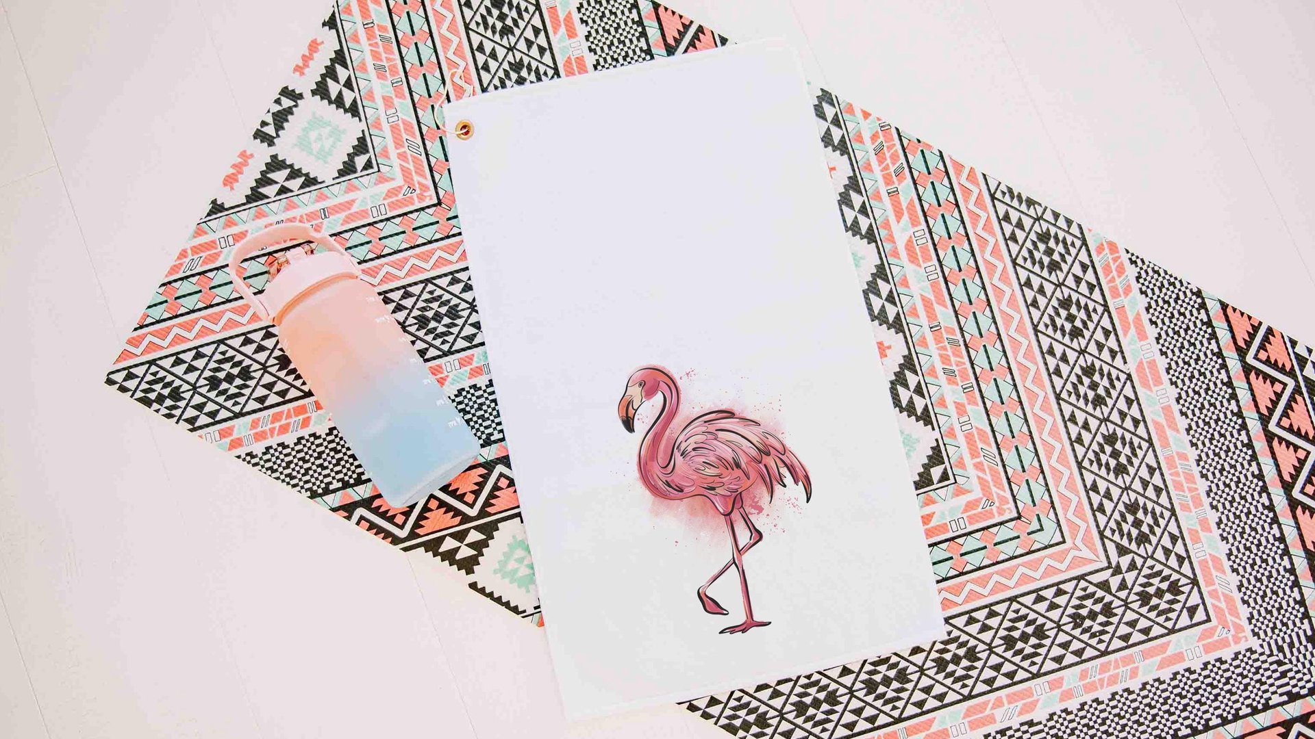 flamingo golf towel for women, beachy golf girls trip gifts for friends, golfing gear, summer golf gifts for ladies, cute golf accessories