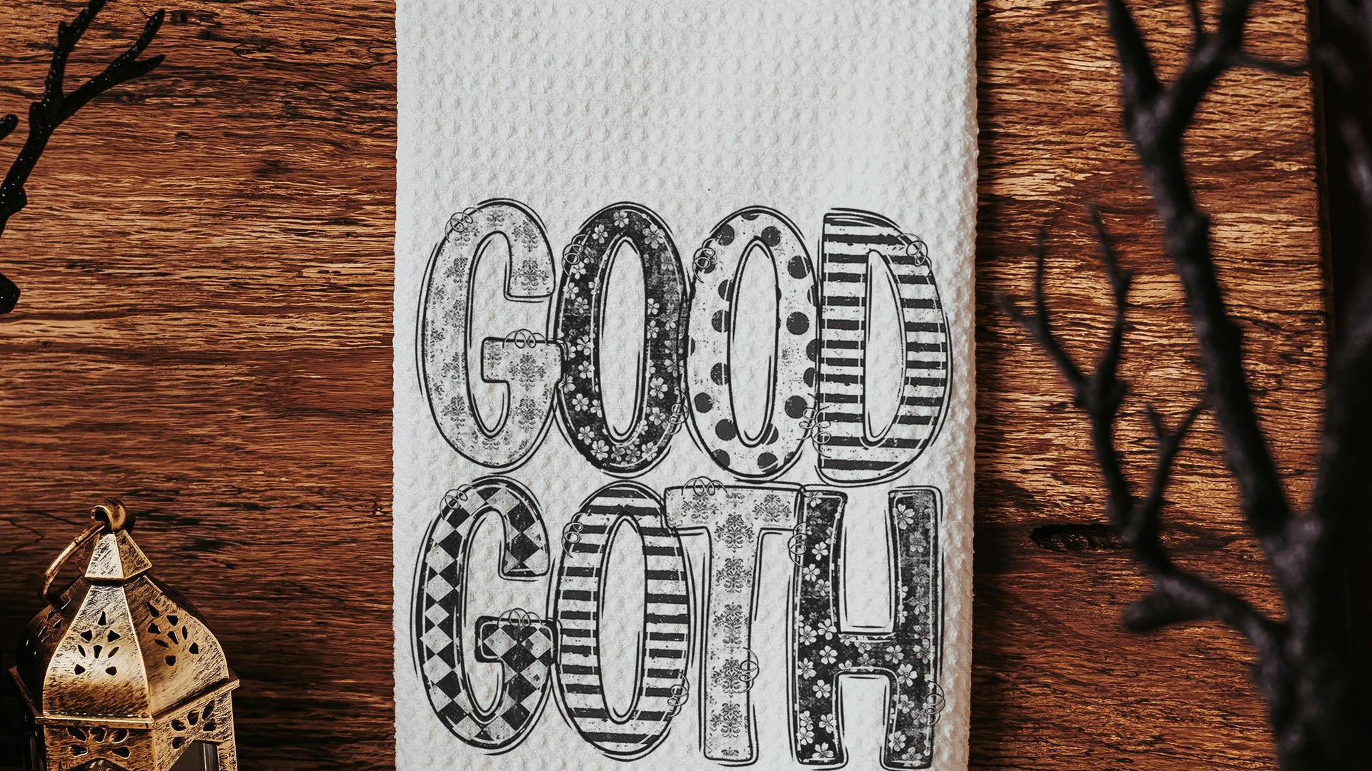 good goth throw pillow for couch funny Halloween gifts for adults, Halloween coquette kitchen towels, boo basket gifts for best friends