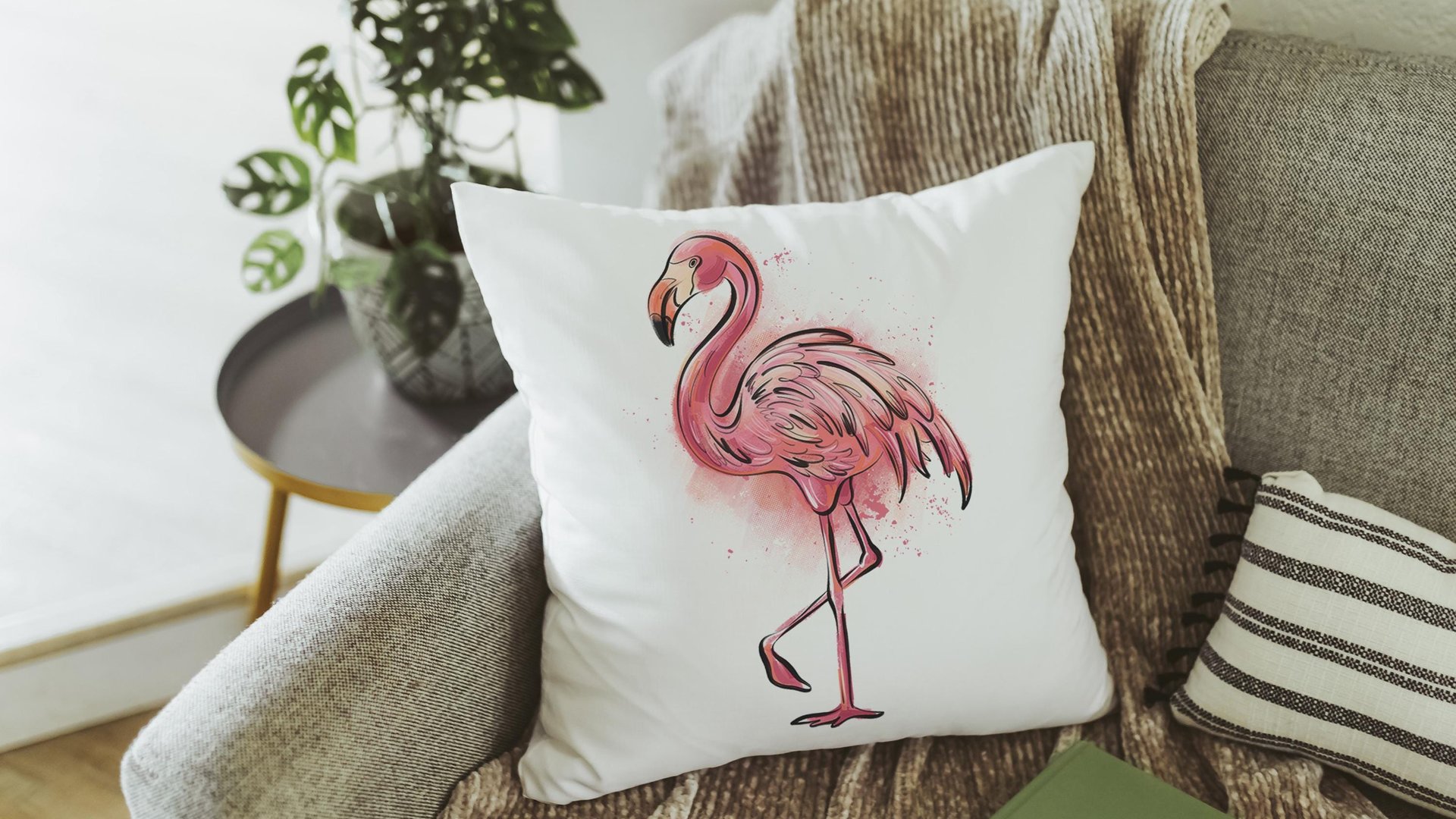 cute flamingo throw pillows for couch pink flamingo hand towels for bathroom beach Christmas gifts for best friend, beach house coastal