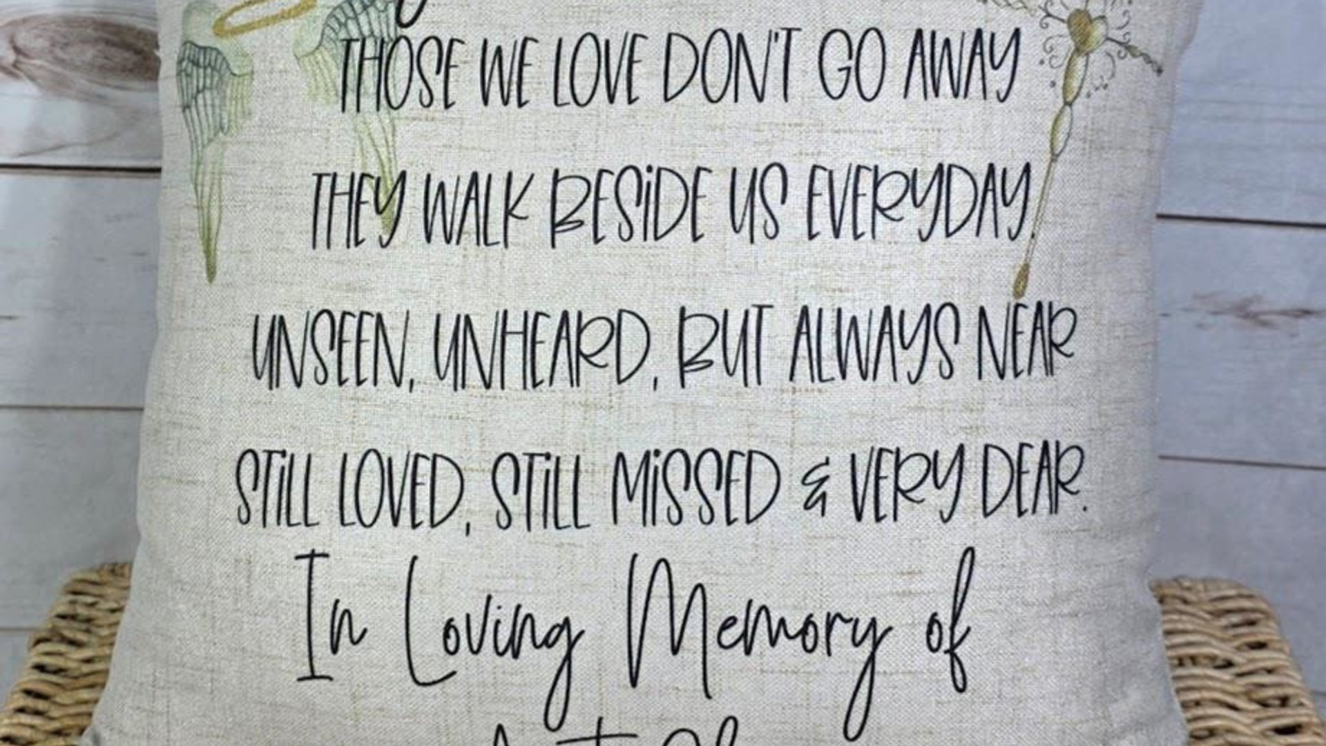 they walk beside us every day memorial throw pillows for sofa, those we love don't go away remembrance gifts for grandmother, loss of mother