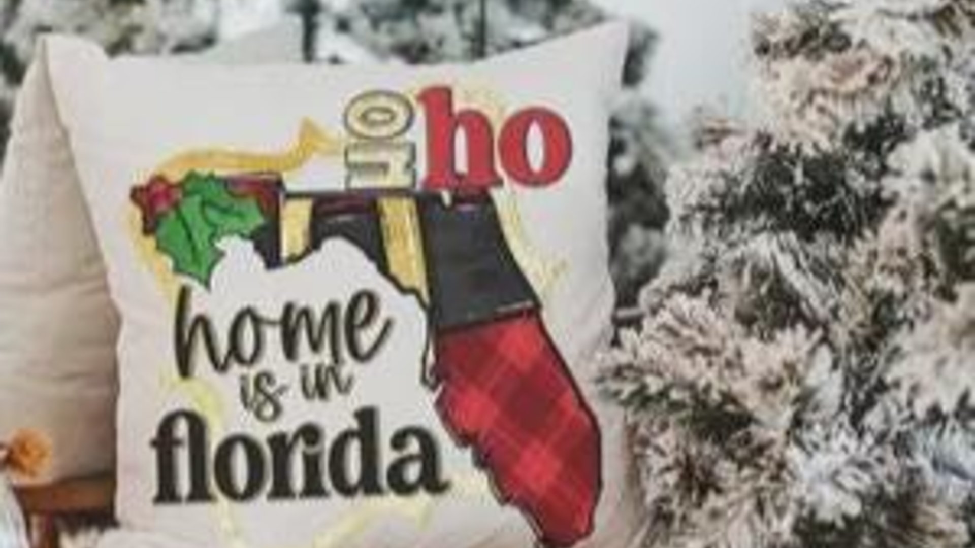 ho ho ho Christmas throw pillow for sectional, Texas Christmas gifts for neighbors, state pride accent pillows for couch, Texas gifts for