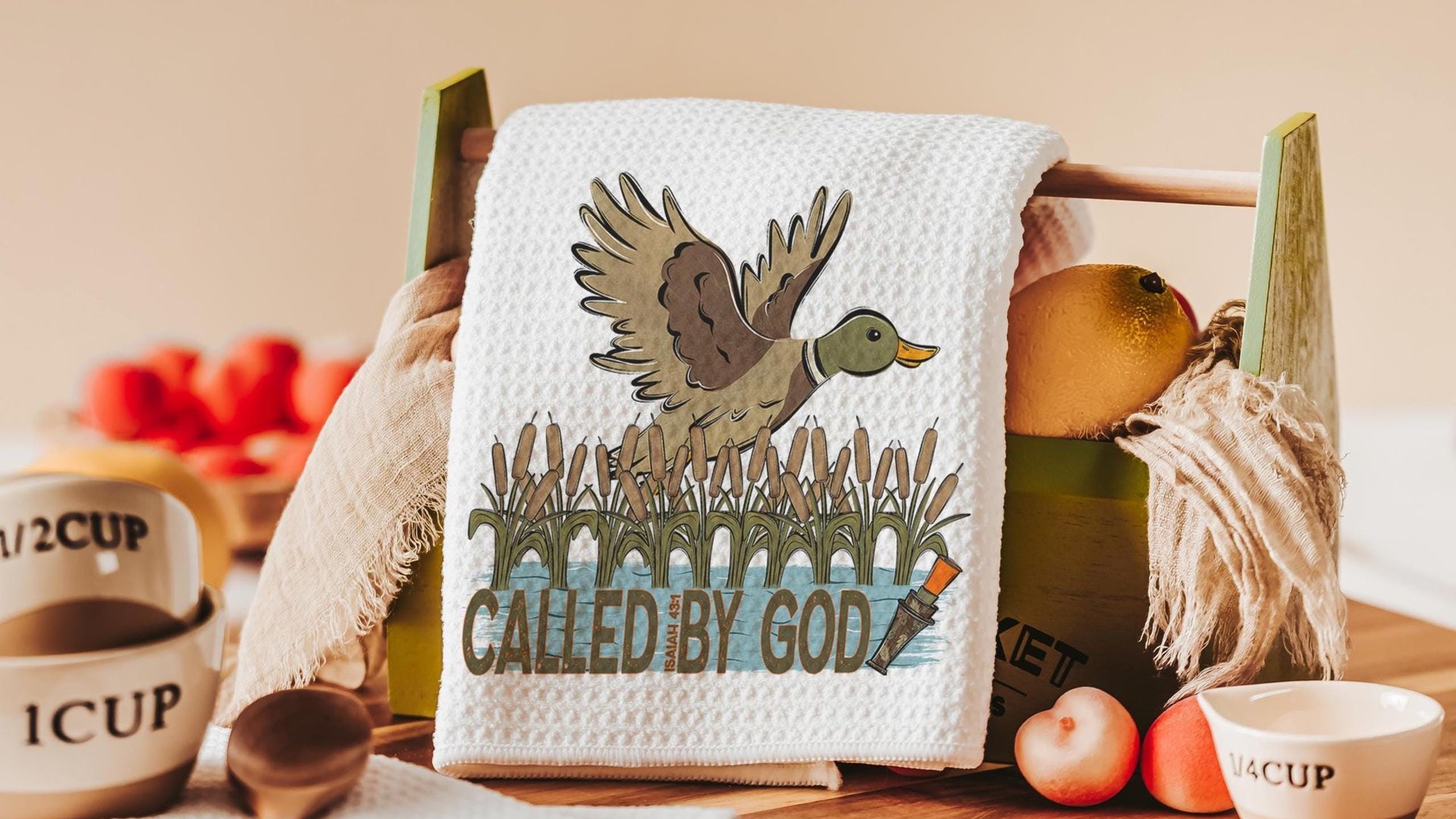 Called by God decorative pillows for bed, Christian gifts for men brothers in Christ, duck throw pillows for couch, Christian kitchen towel