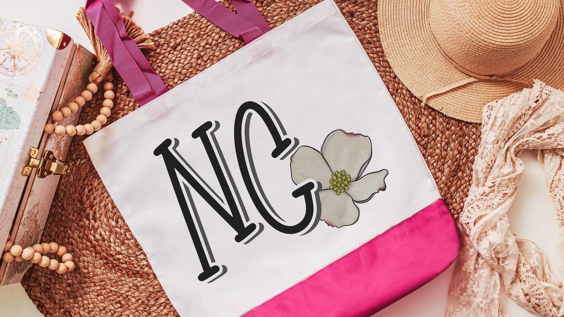 Tennessee tote bag for flowers, purple Iris gift, Tennessee Christmas gifts for realtors, TN gifts, Tennessee state flower market tote bag