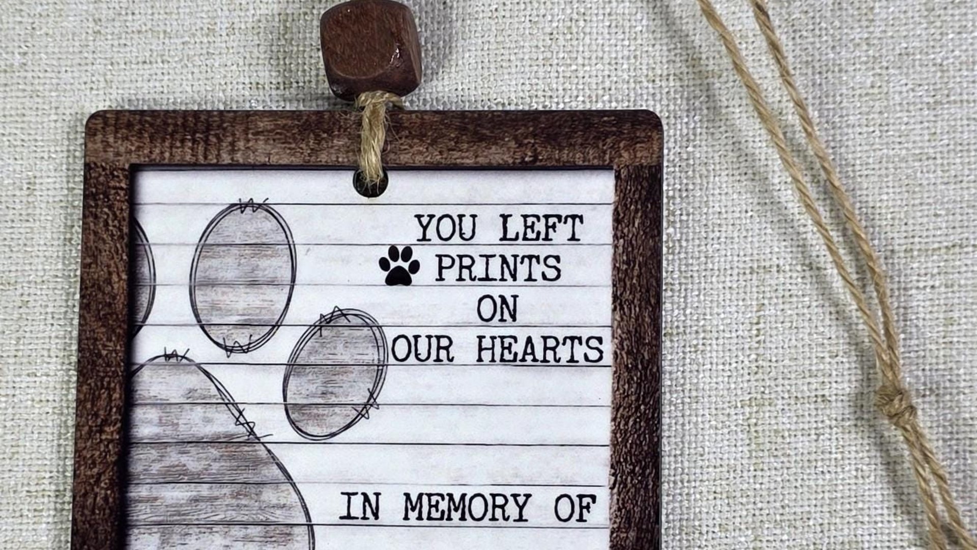 paw print ornament personalized in memory of pet gift, sympathy gifts for loss of pet loss gift for kid, pet memorial ornament wood, pet mom