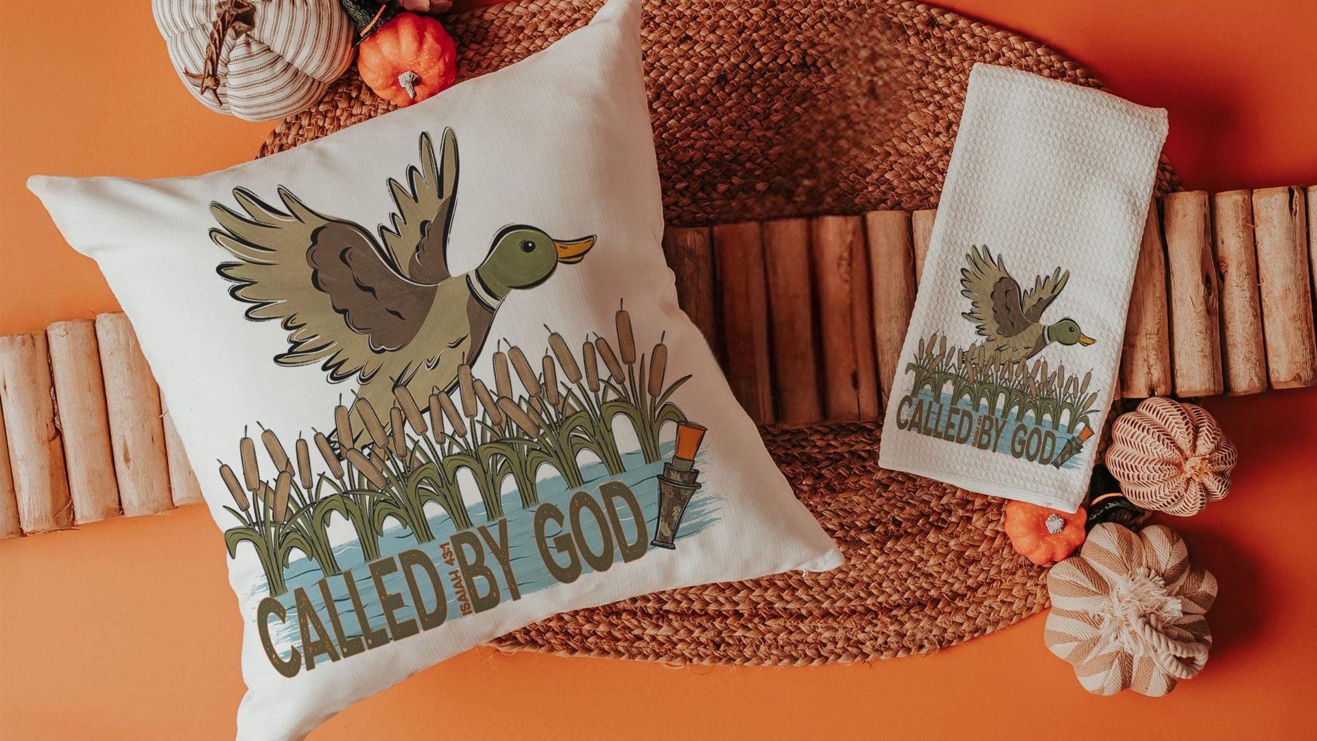 Called by God decorative pillows for bed, Christian gifts for men brothers in Christ, duck throw pillows for couch, Christian kitchen towel