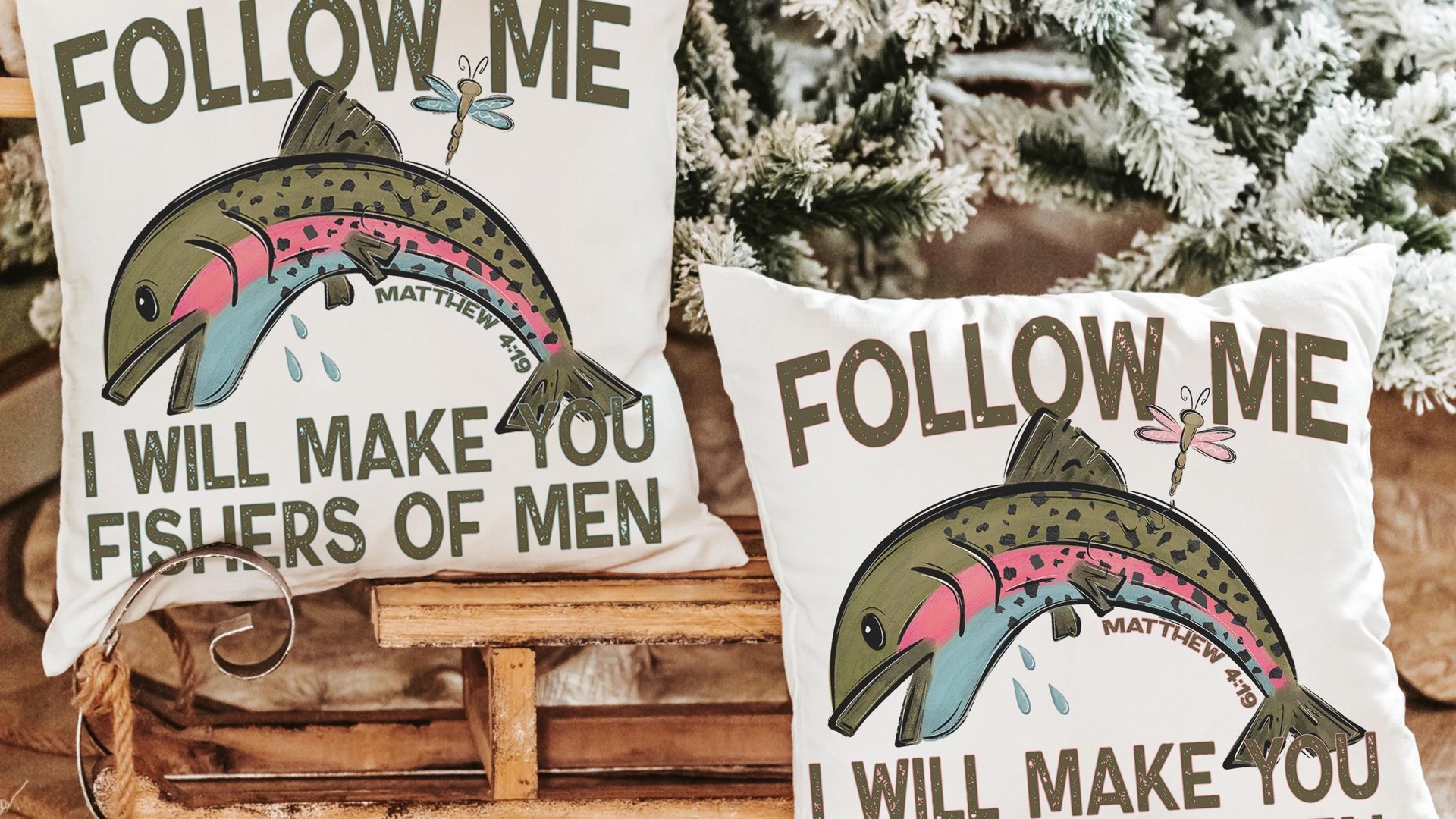 follow me fishers of men throw pillows for couch religious stocking stuffers for teens, Christian nursery decor girl baby girl baptism gifts
