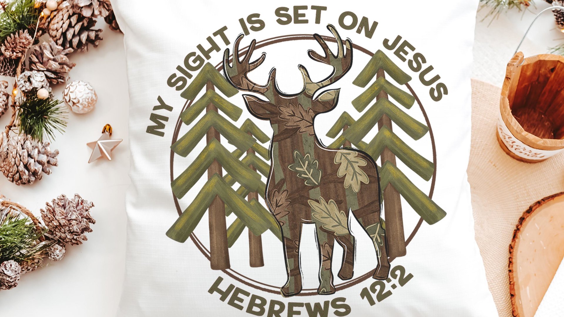 sight on Jesus Christian throw pillows for couch religious stocking stuffers for teens, pink camo nursery decor, baby girl baptism gifts