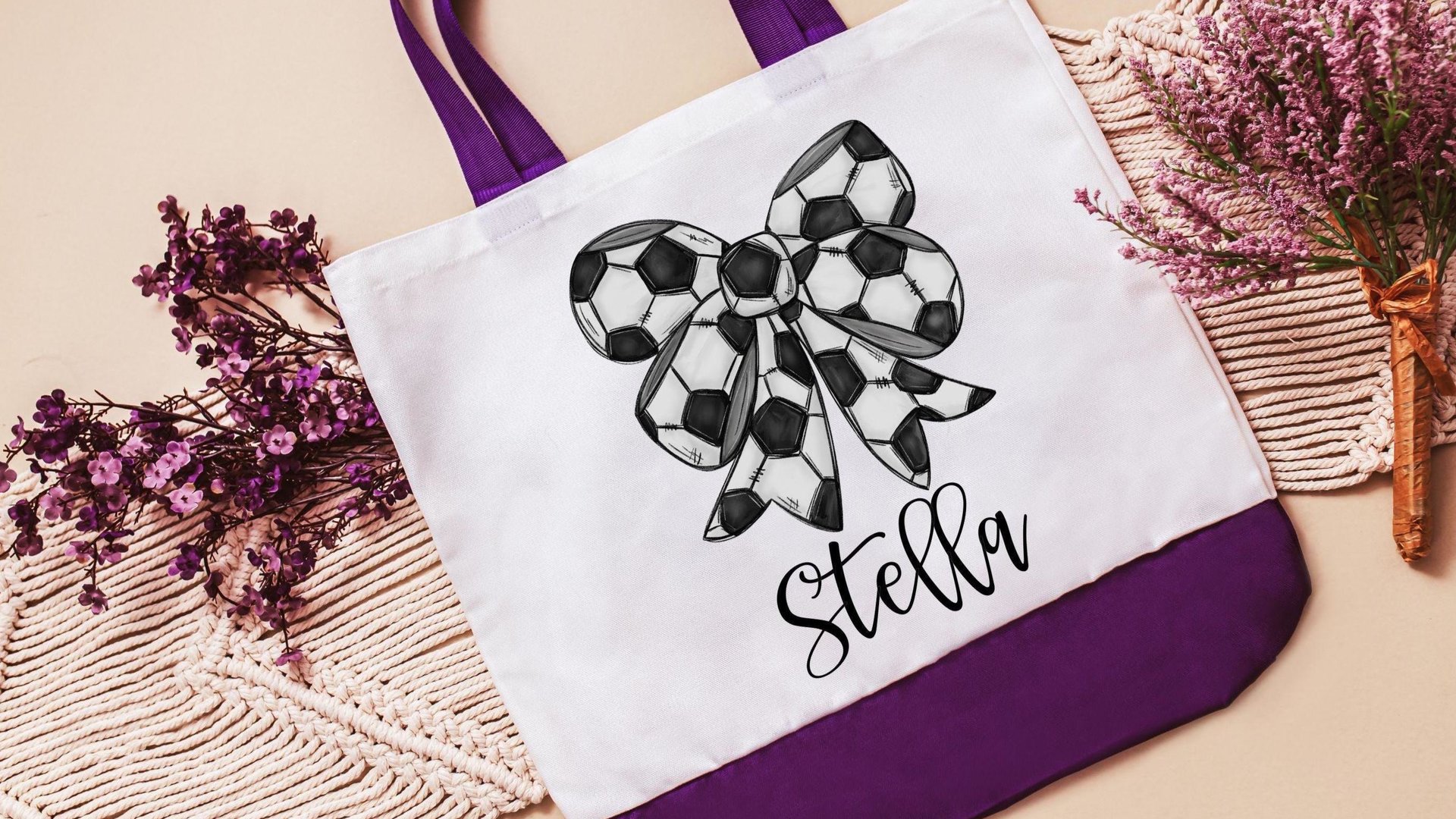 personalized soccer tote bag with name, 2026 high school graduation gifts for girls, 2026 senior night soccer gifts for teen girls, end of